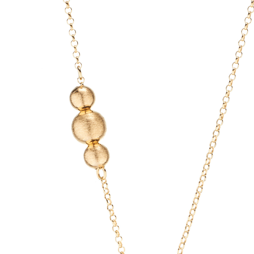 SABA Choker Necklace in 925 Silver Laminated with 24KT Gold and Pendant
