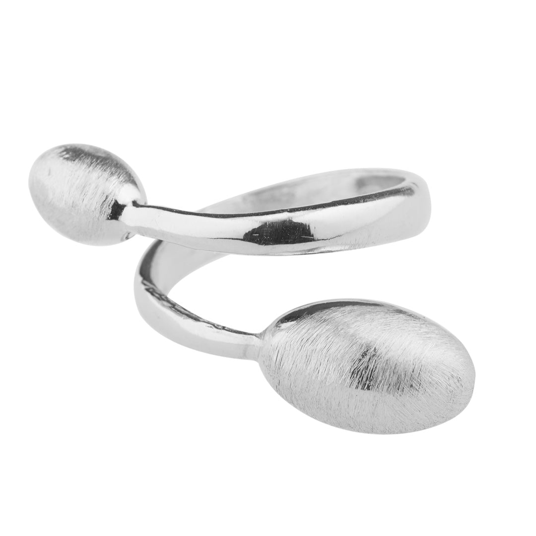 SABA Ring in 925 Silver Laminated with 24KT Gold and Ovals