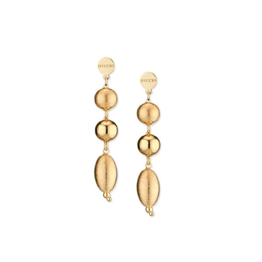 Orecchini SABA in Argento 925 Laminato Oro 24KT con Pendente