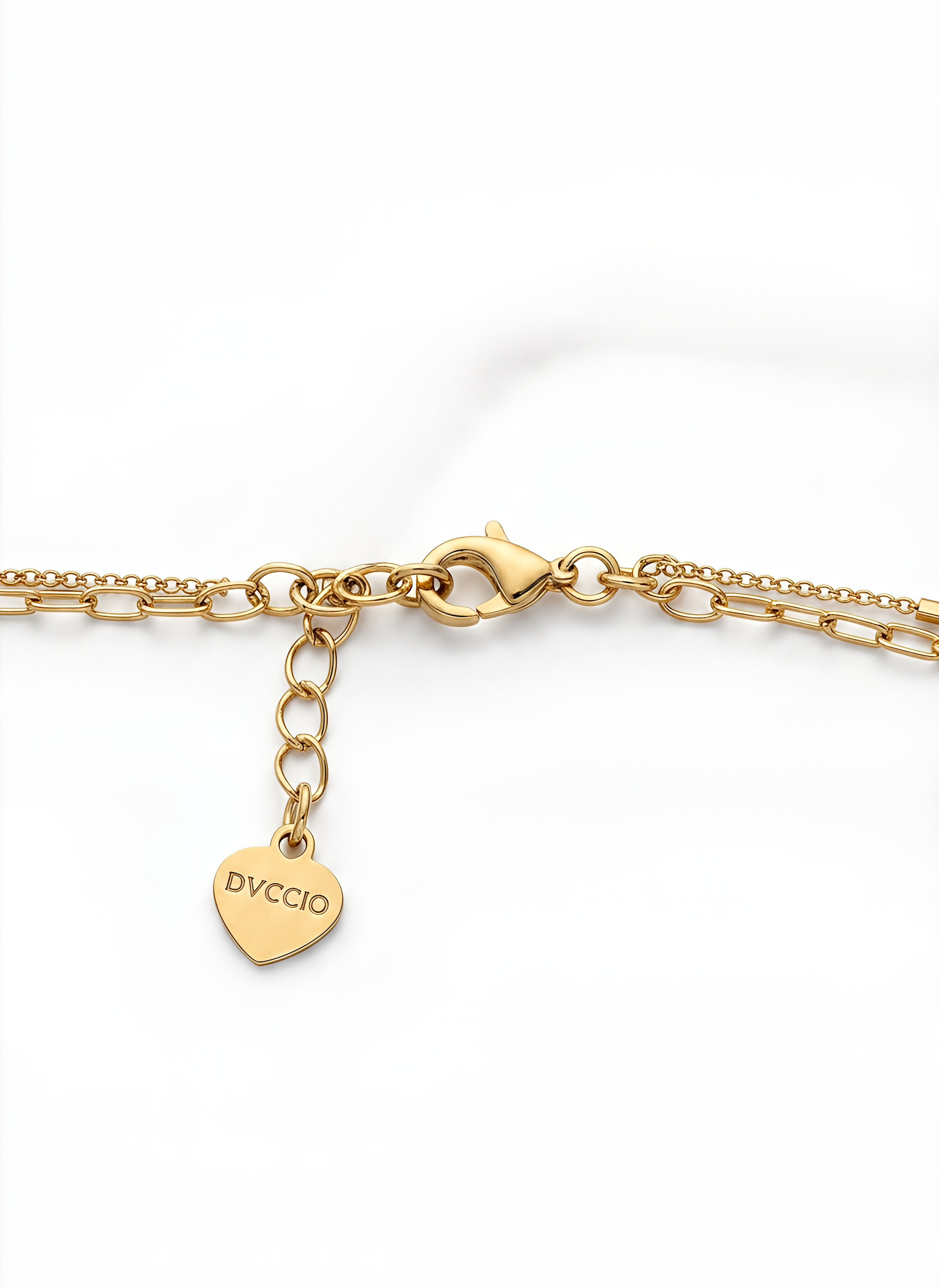 Collana con Pendenti Chérie Argento 925 Placcata Oro 24KT