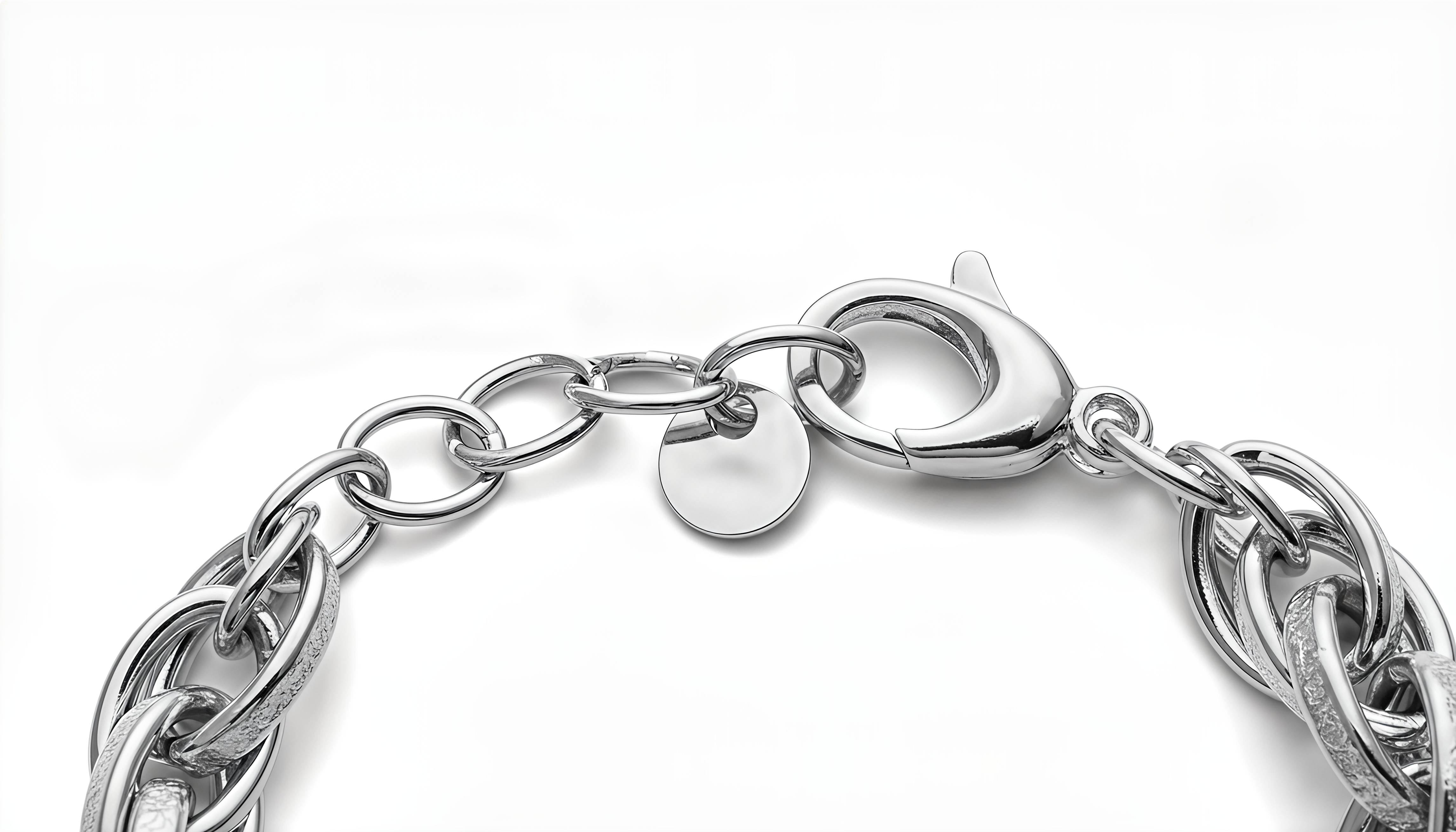 Bracciale a Catena Intrecciata Dubai Argento 925 Placcata Oro 24KT