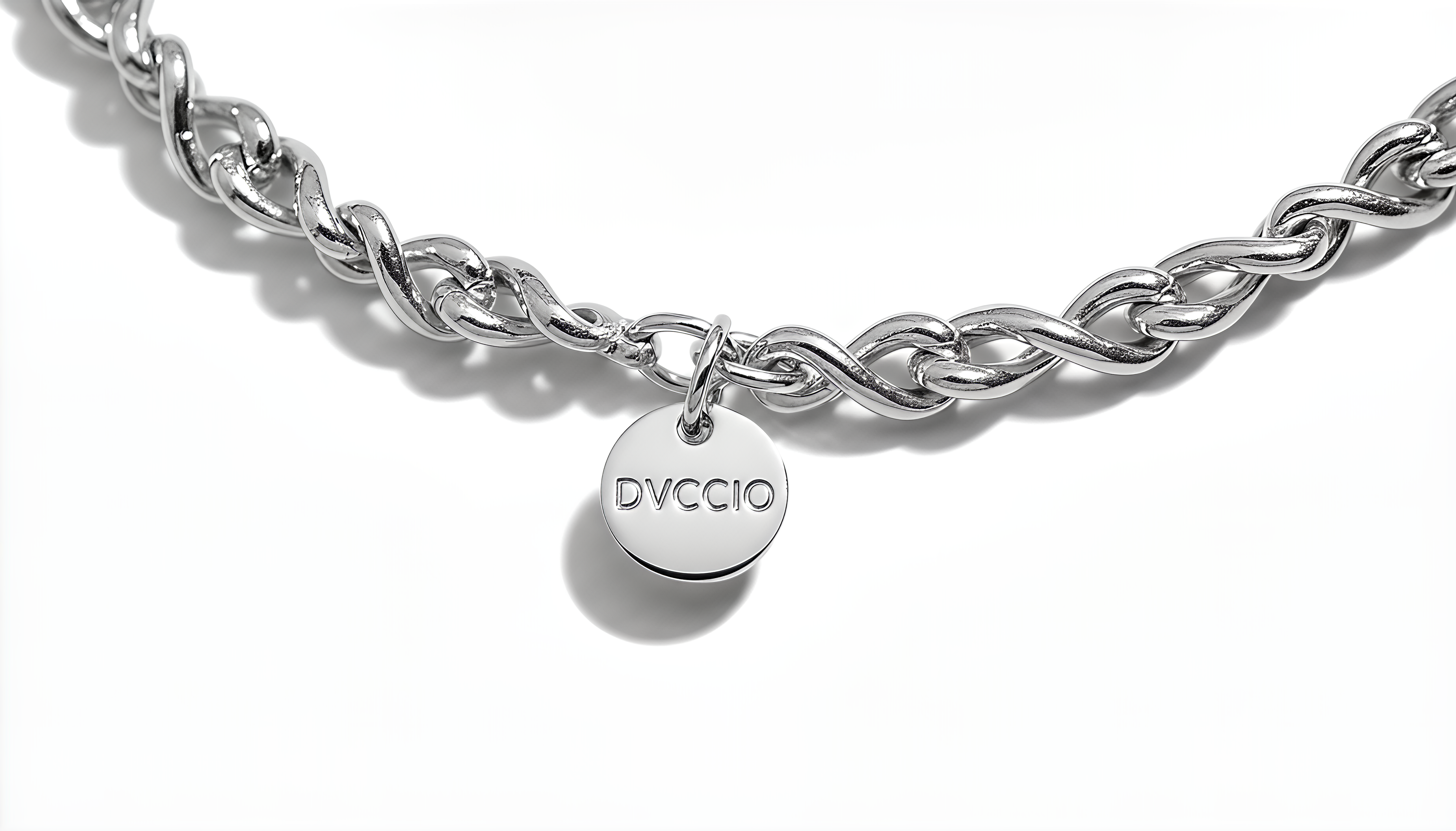 Collana a Maglia Intrecciata Dubai Argento 925 Placcata Oro 24KT