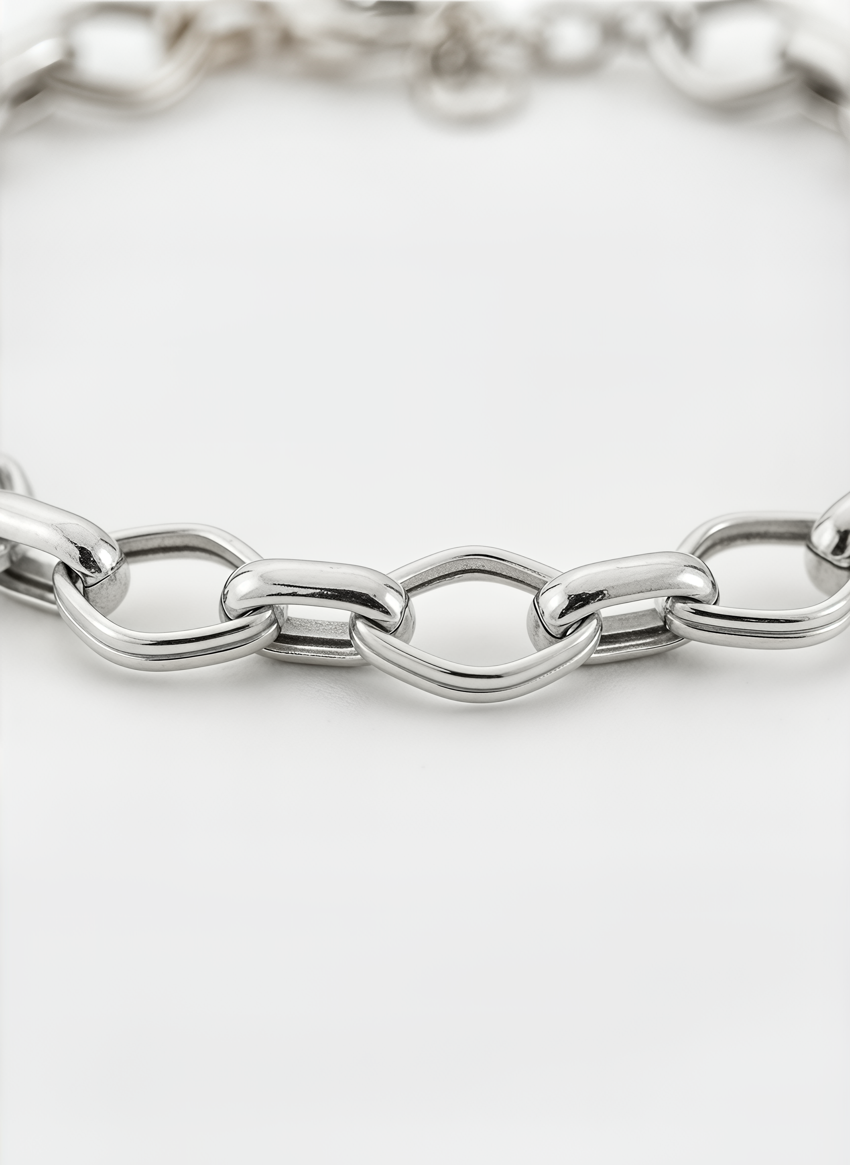 Dubai Oval Link Necklace 925 Silver 24KT Gold Plated