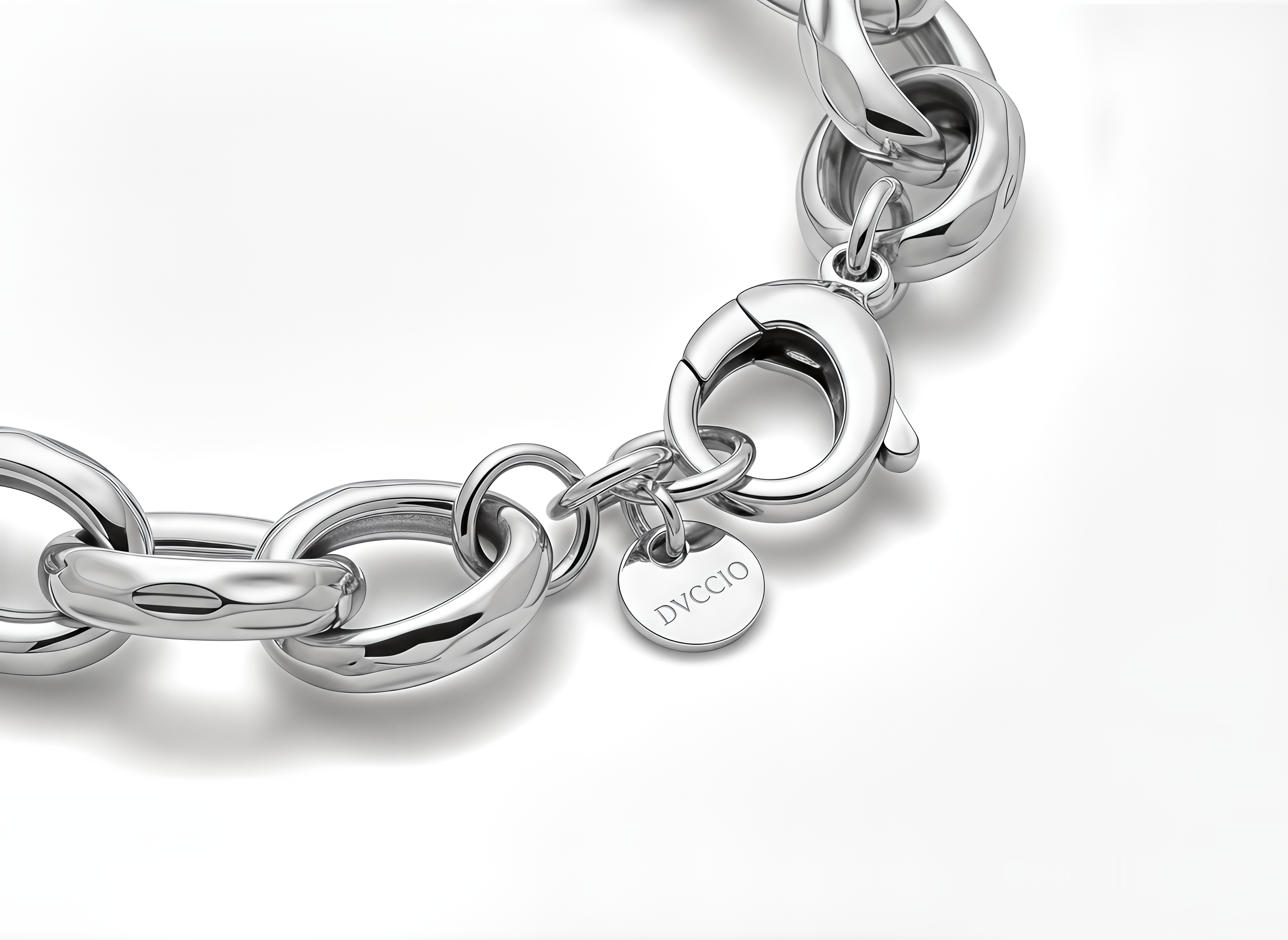 Bracciale a Catena Intrecciata Dubai Argento 925 Placcata Oro 24KT