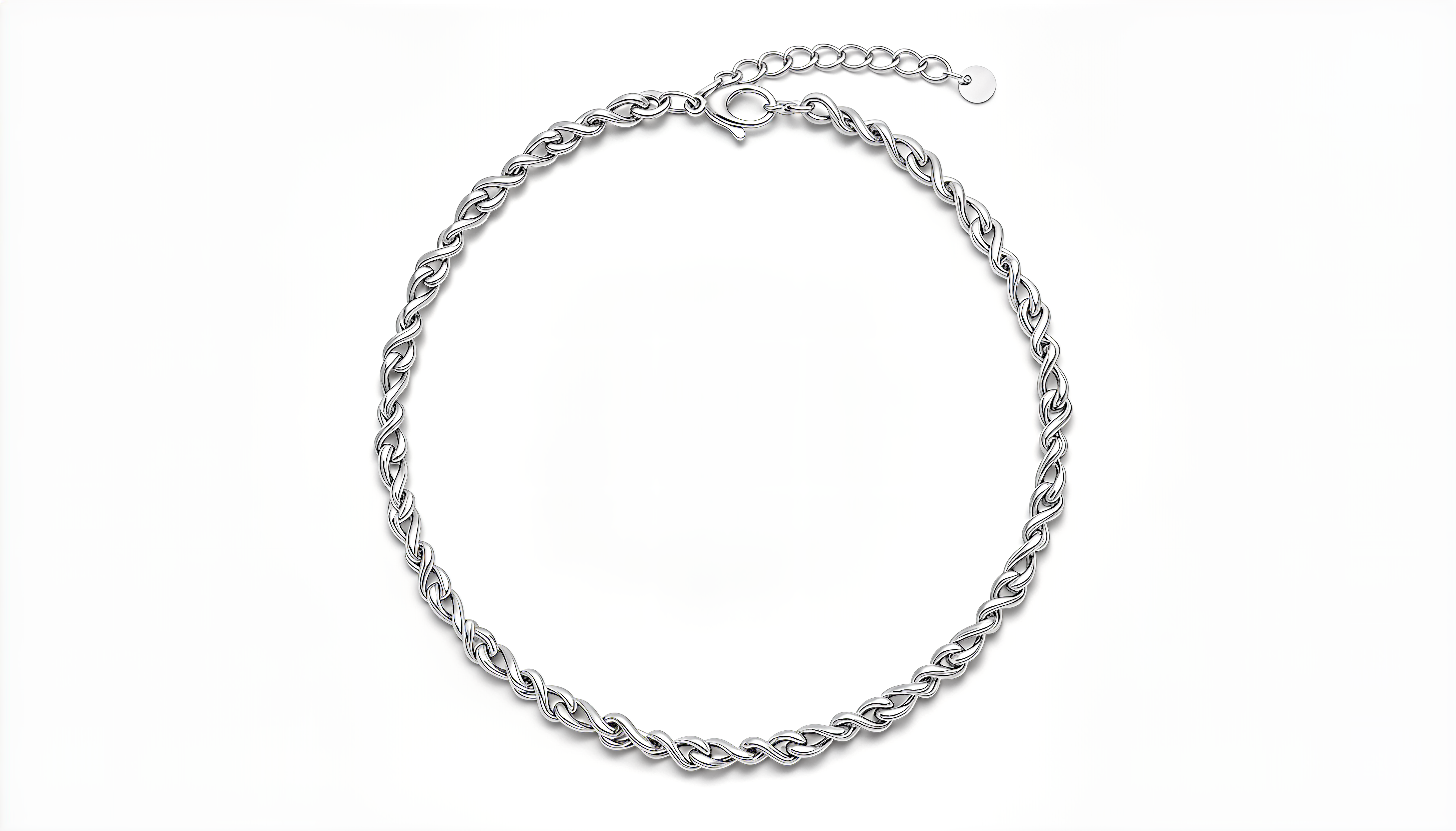 Collana a Maglia Intrecciata Dubai Argento 925 Placcata Oro 24KT