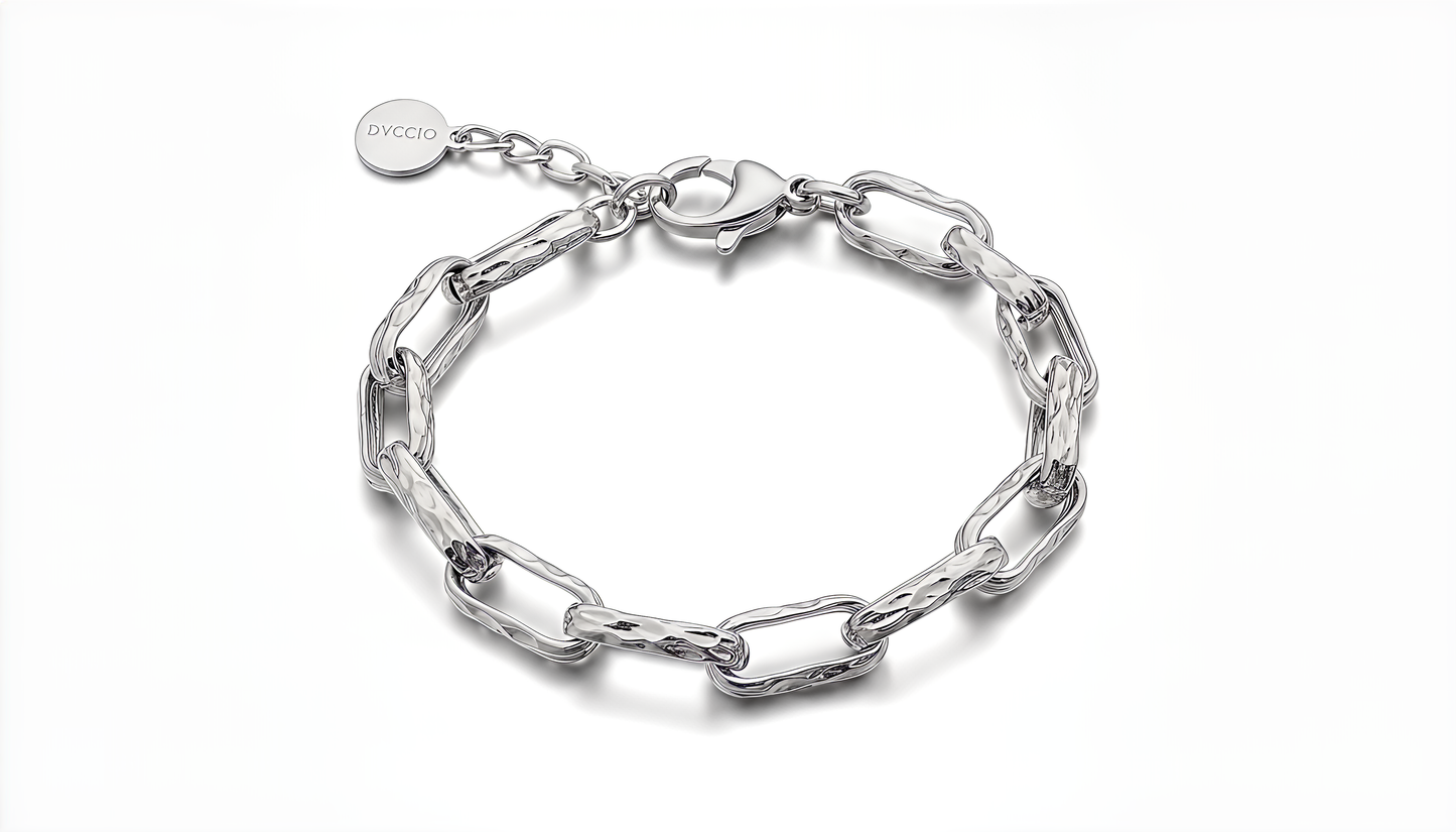 Bracciale a Catena DVCCIO in Argento 925 Laminato in Oro 24KT