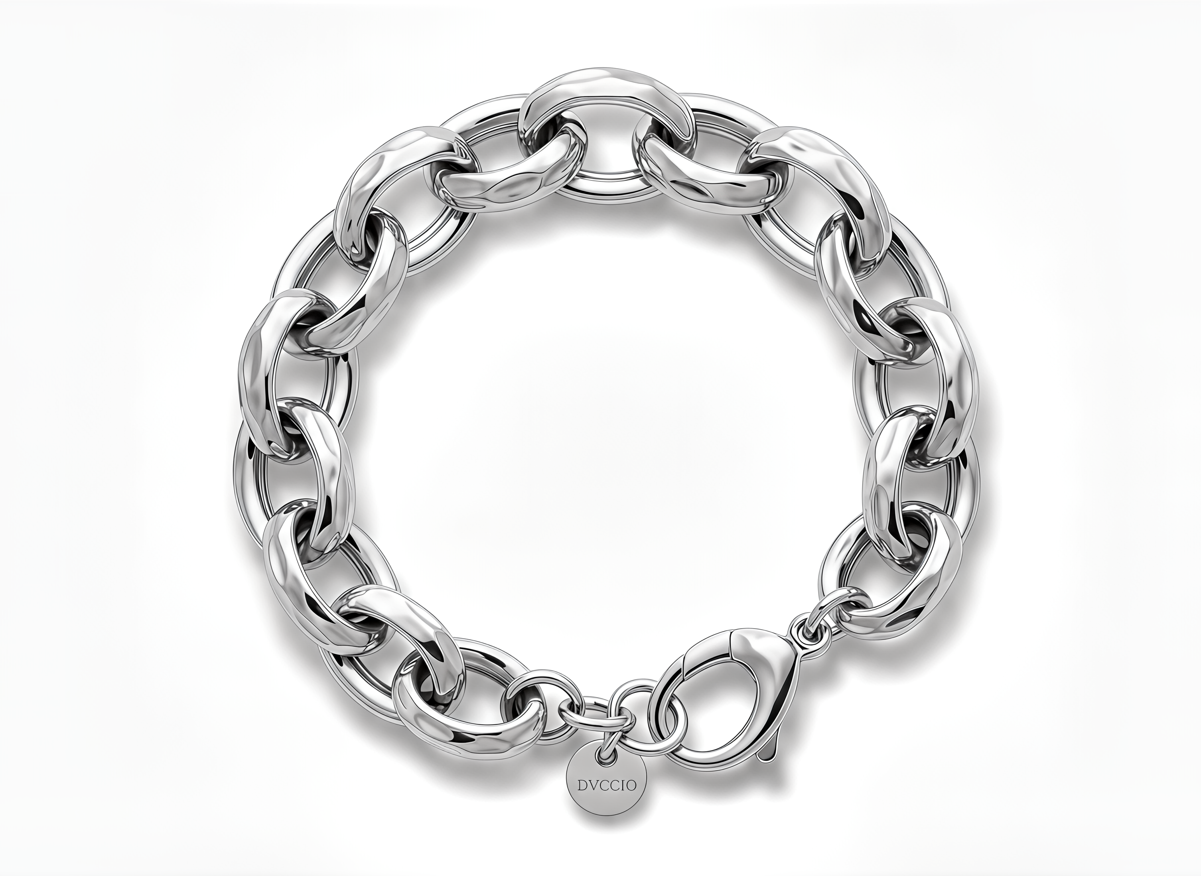 Bracciale a Catena Intrecciata Dubai Argento 925 Placcata Oro 24KT