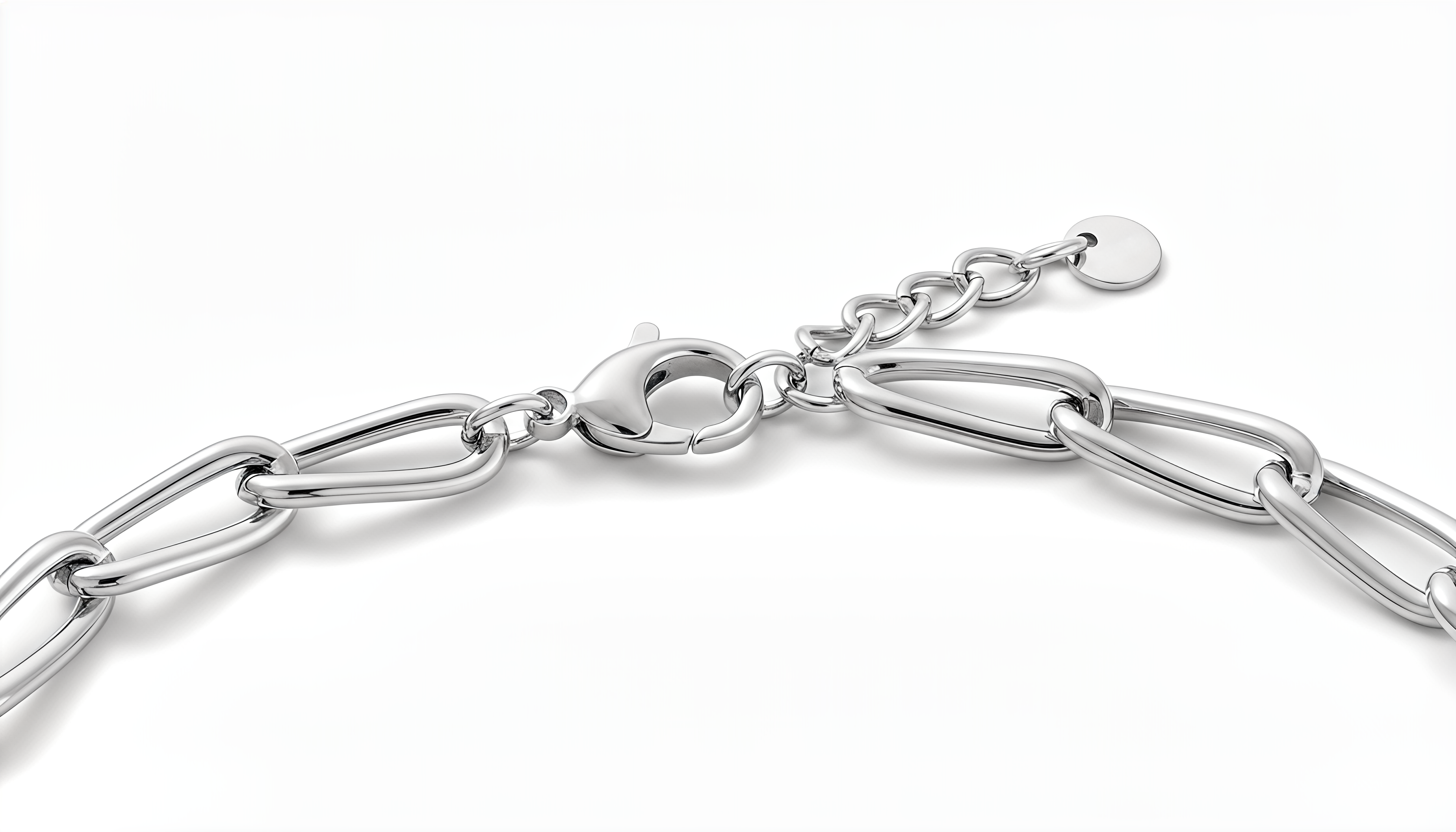 24KT Gold Plated 925 Silver Dubai Oval Chain Necklace