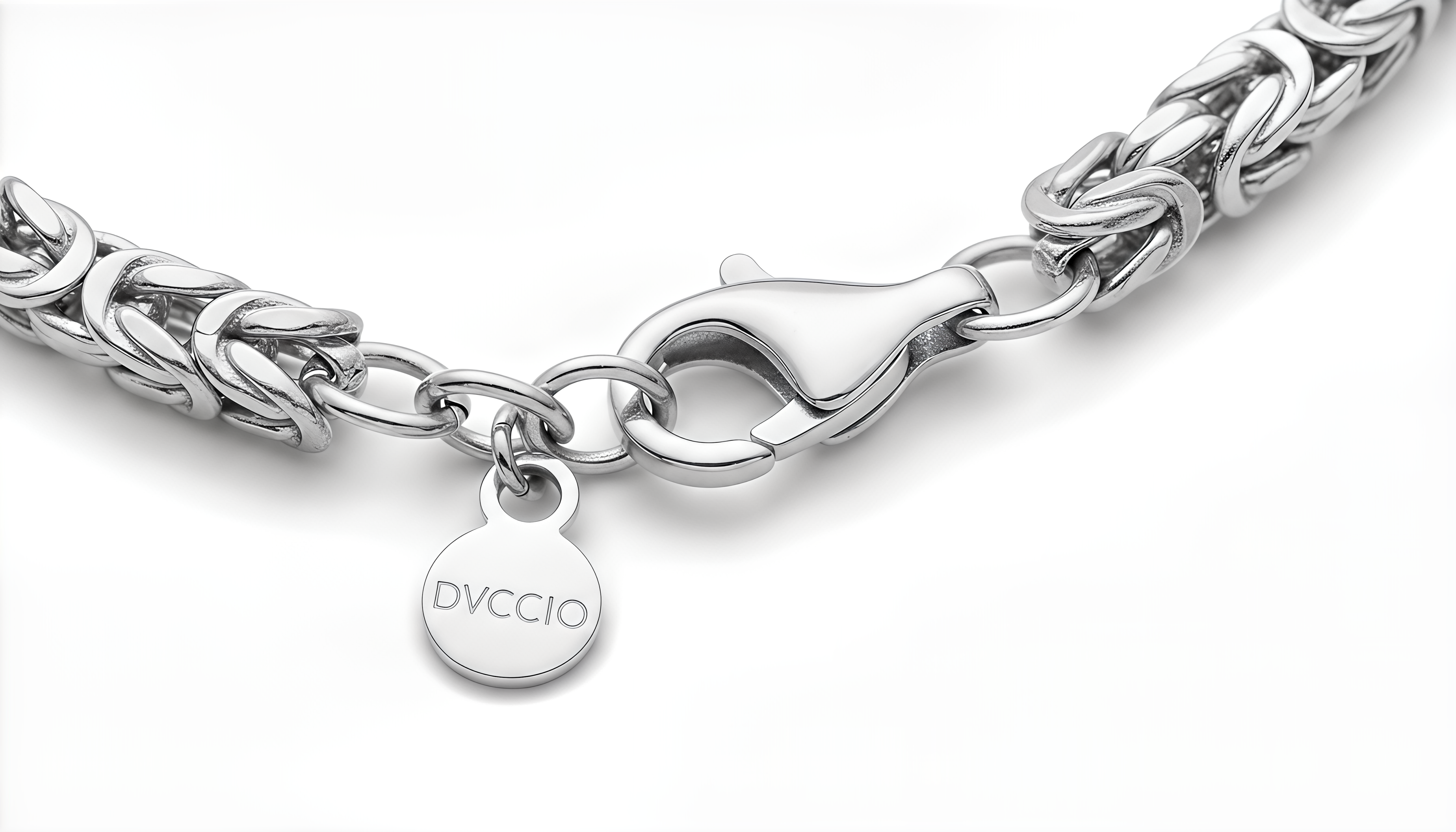 Bracciale Bizantina Piccola DVCCIO in Argento 925 Laminato Oro 24KT