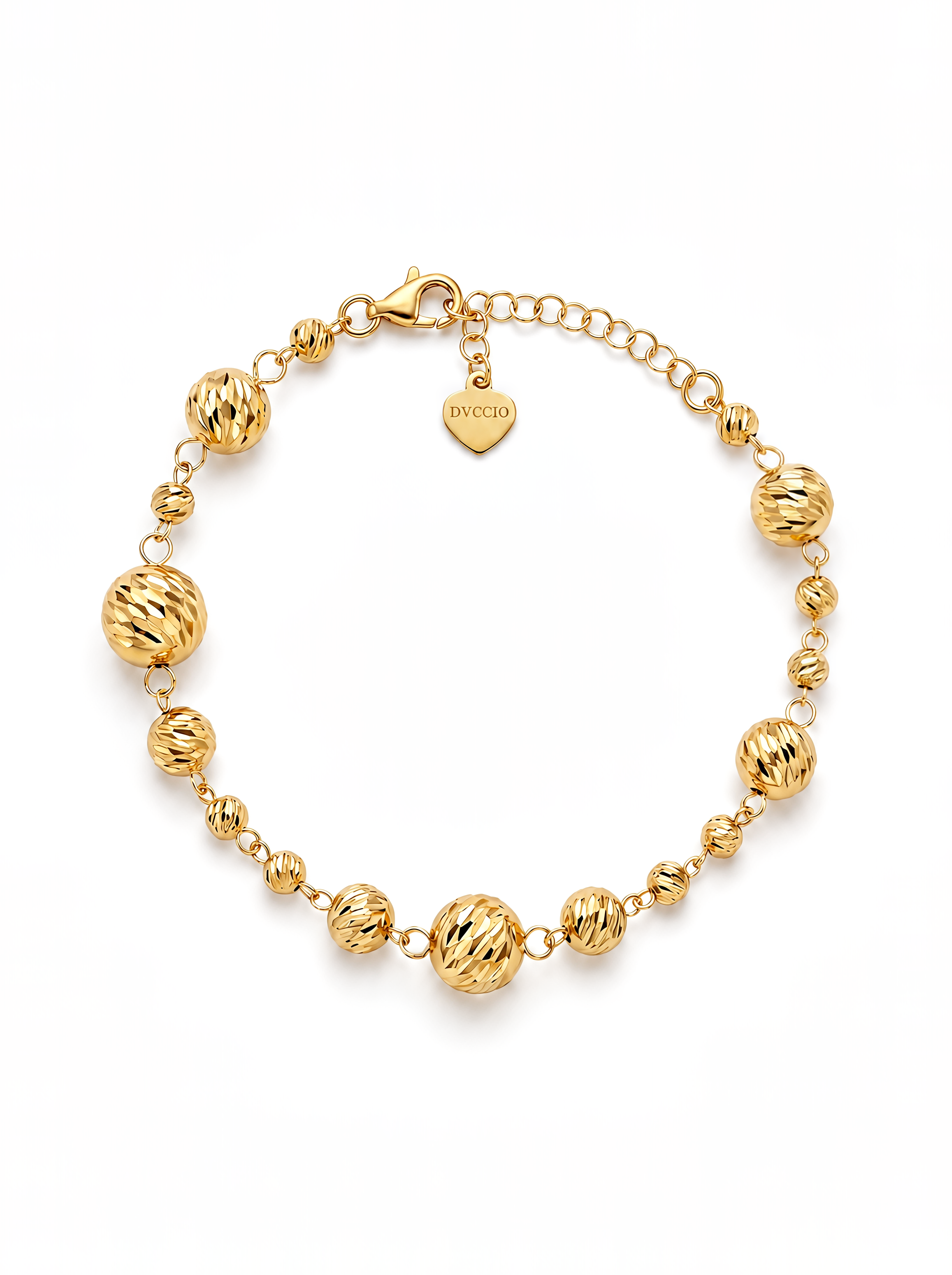 Bracciale a Sfere Diamantate Rewind Argento 925 Placcata Oro 24KT