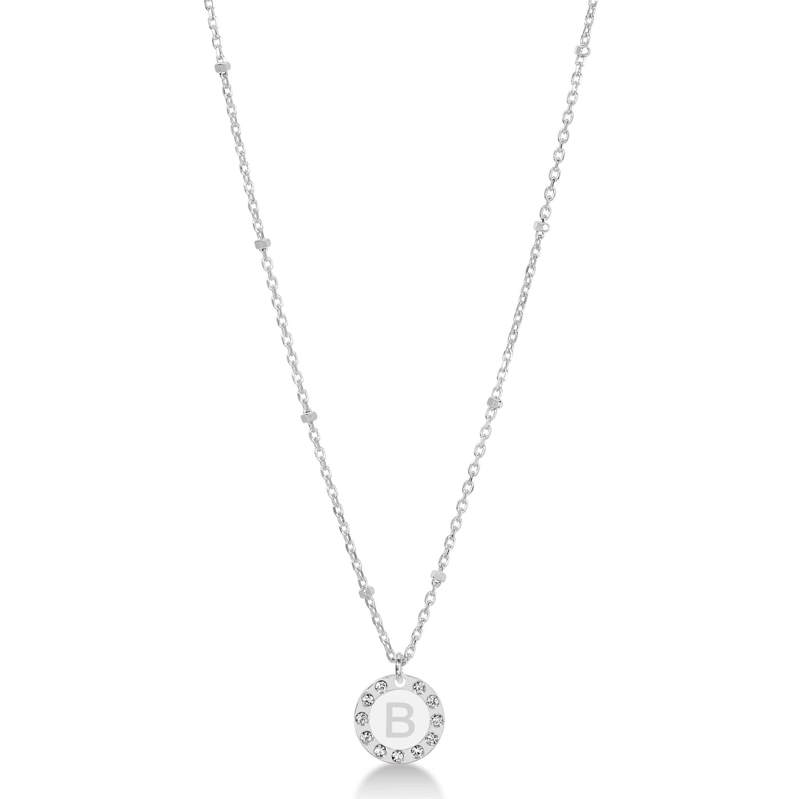 Collana 45 cm Dvccio rodio iniziale B