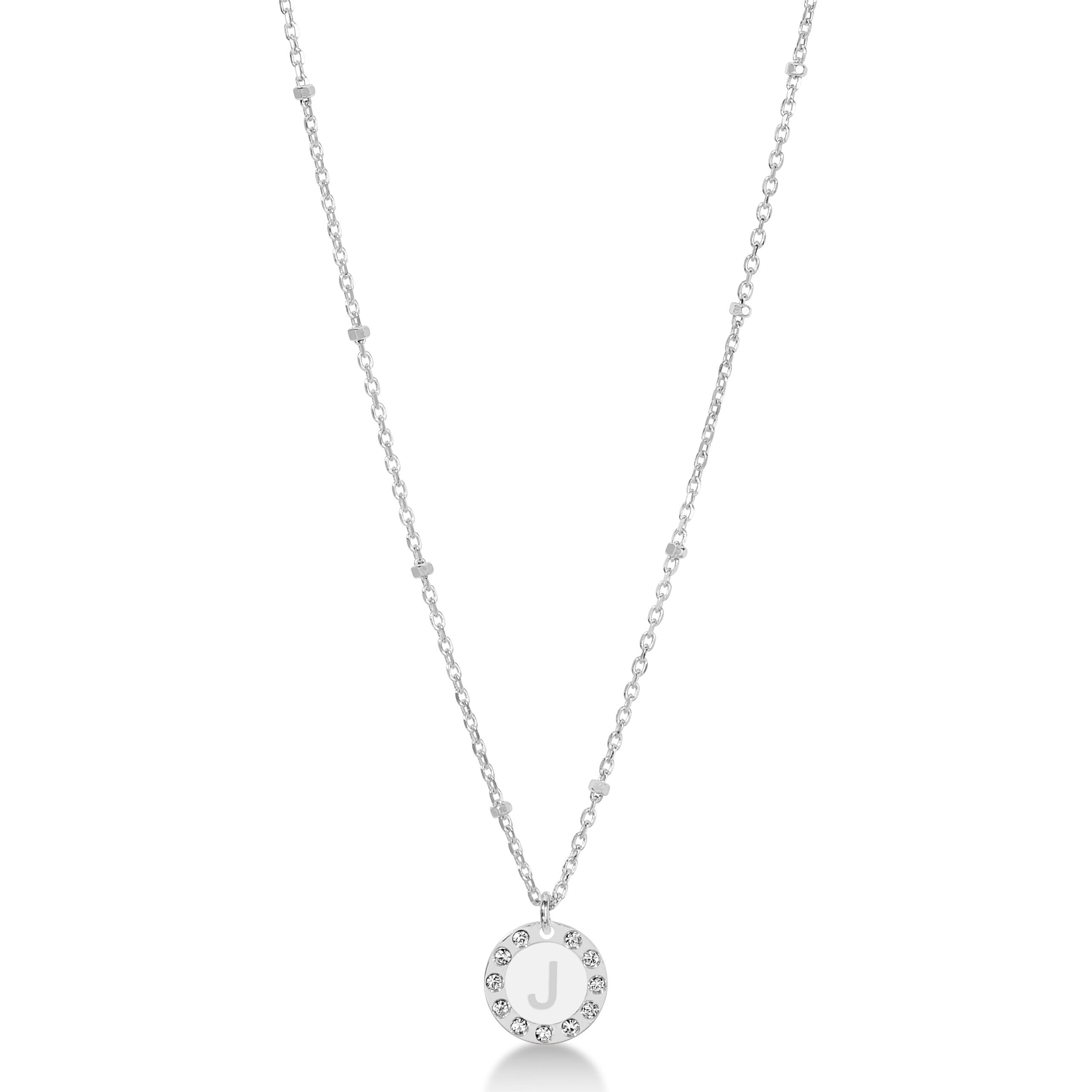 Collana 45 cm Dvccio rodio iniziale J