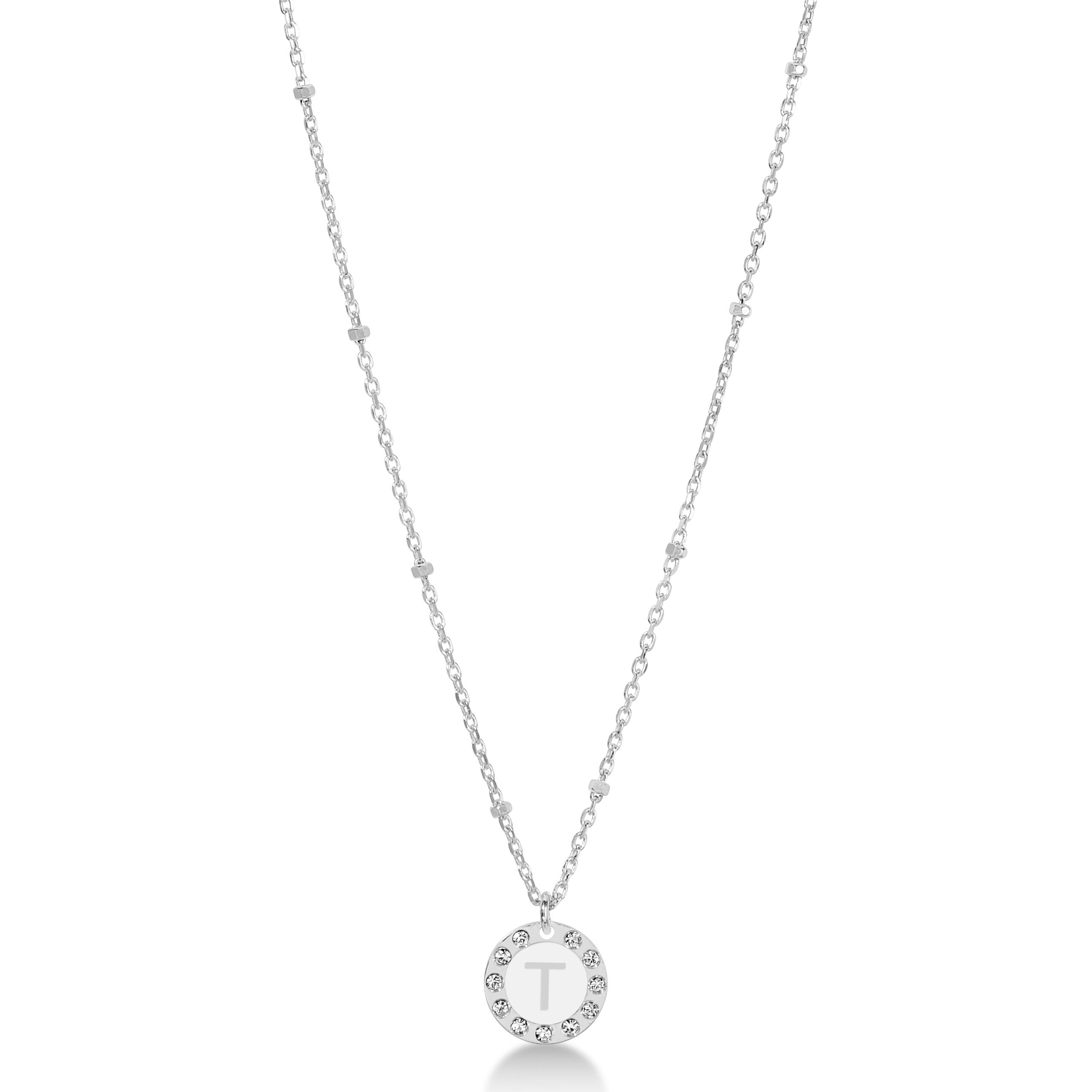 Collana 45 cm Dvccio rodio iniziale T