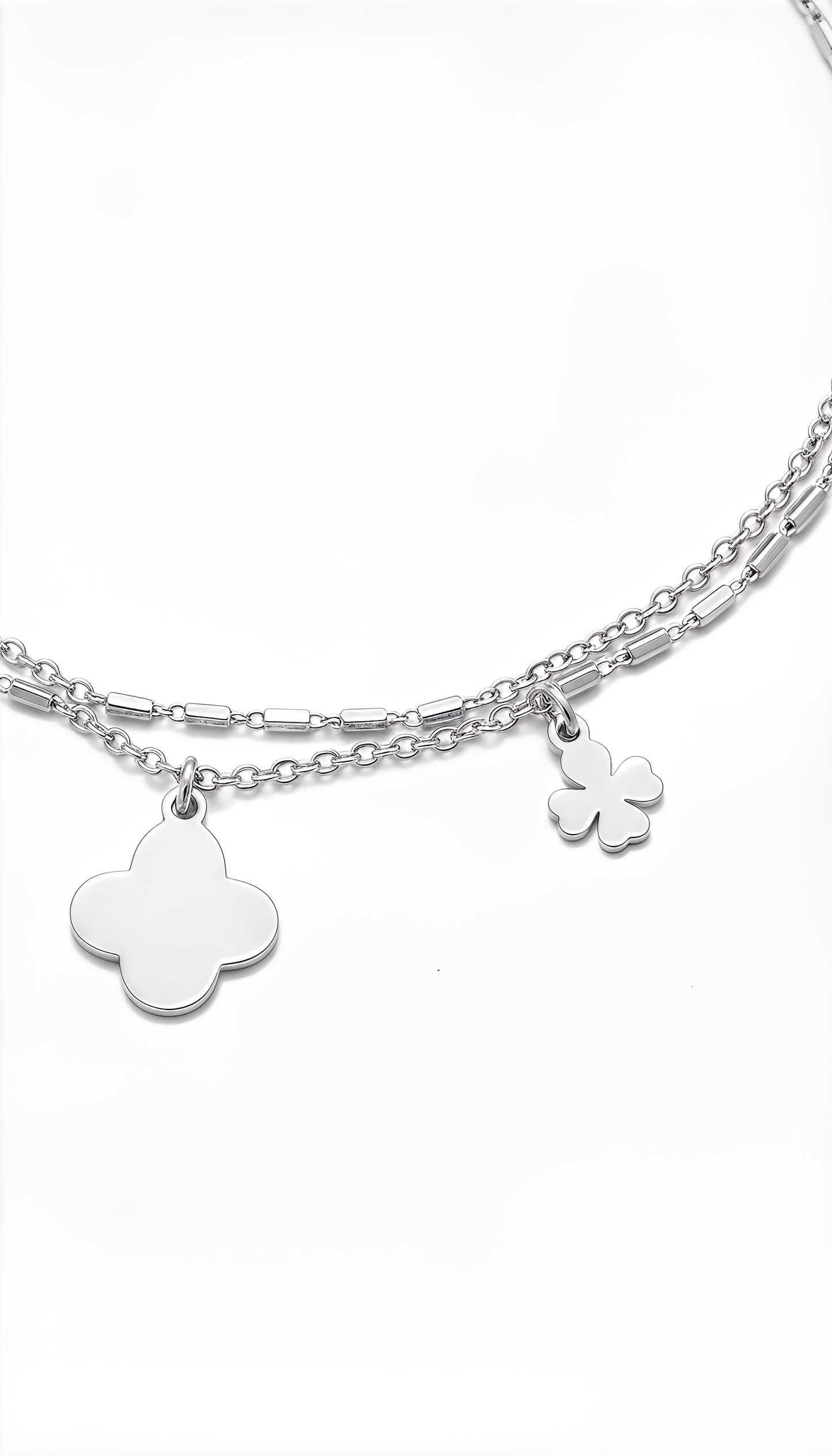 Bracciale VIBES a 2 Fili in Argento 925 Laminato in Oro 24KT con Cuore