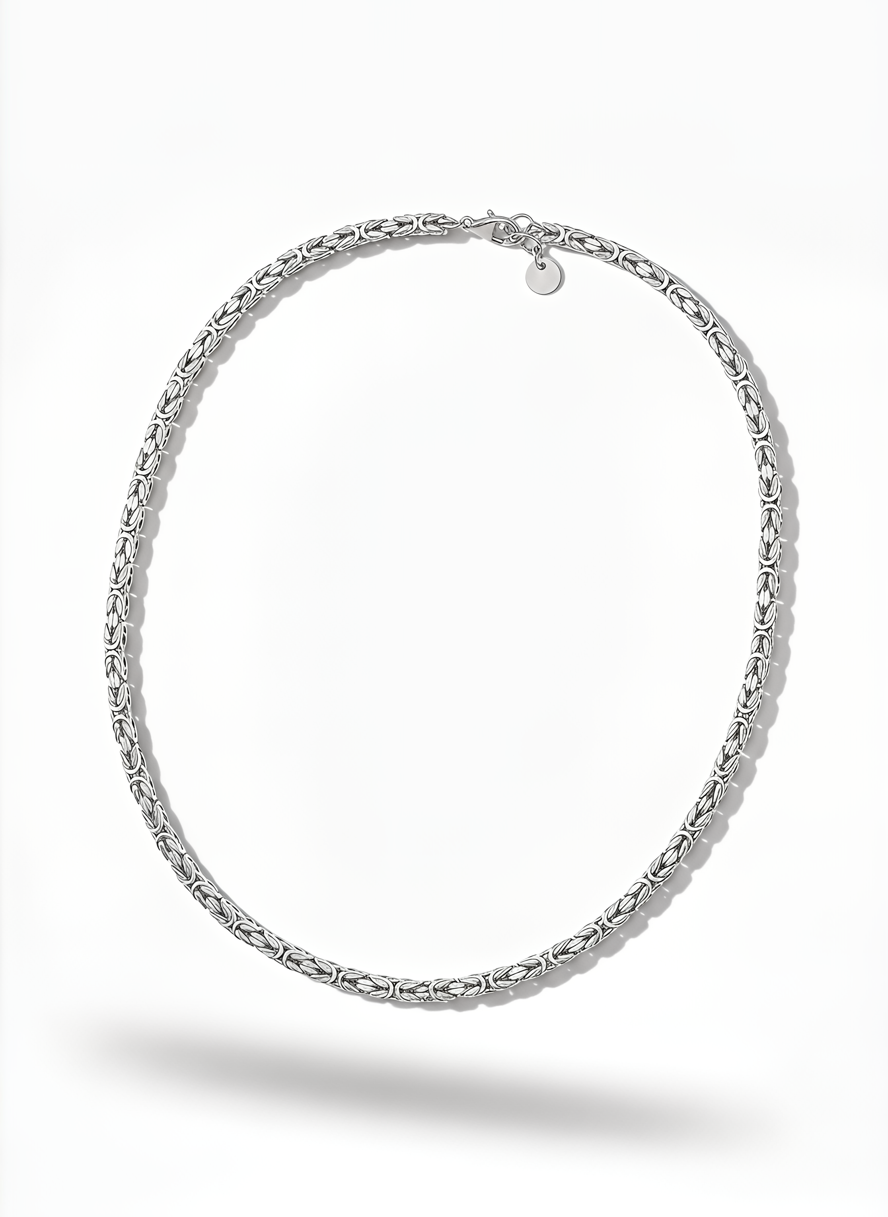 Collana a Maglia Bizantina Piccola Dubai Argento 925 Placcata Oro 24KT