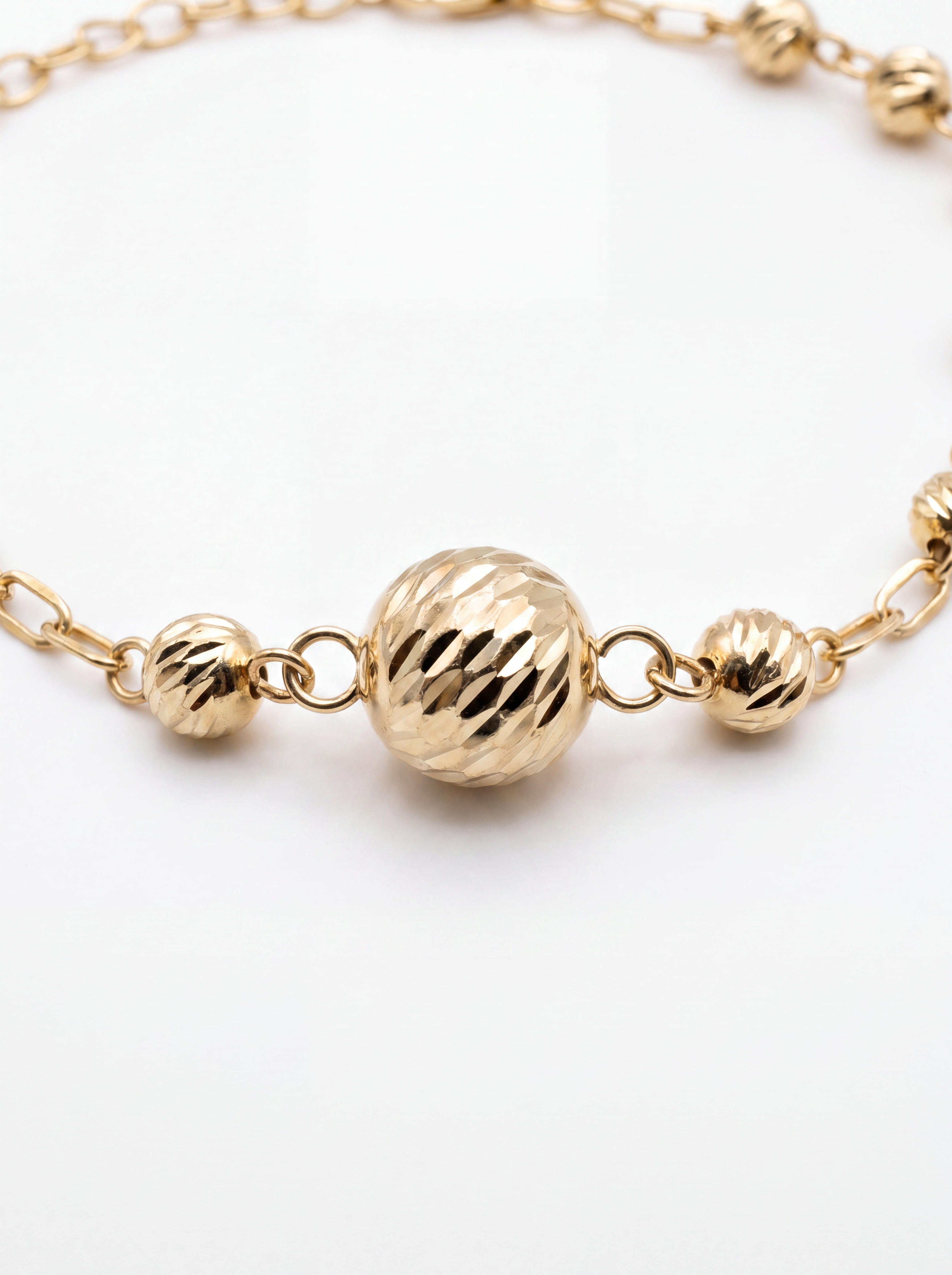 Bracciale a Sfere Diamantate Rewind Argento 925 Placcata Oro 24KT