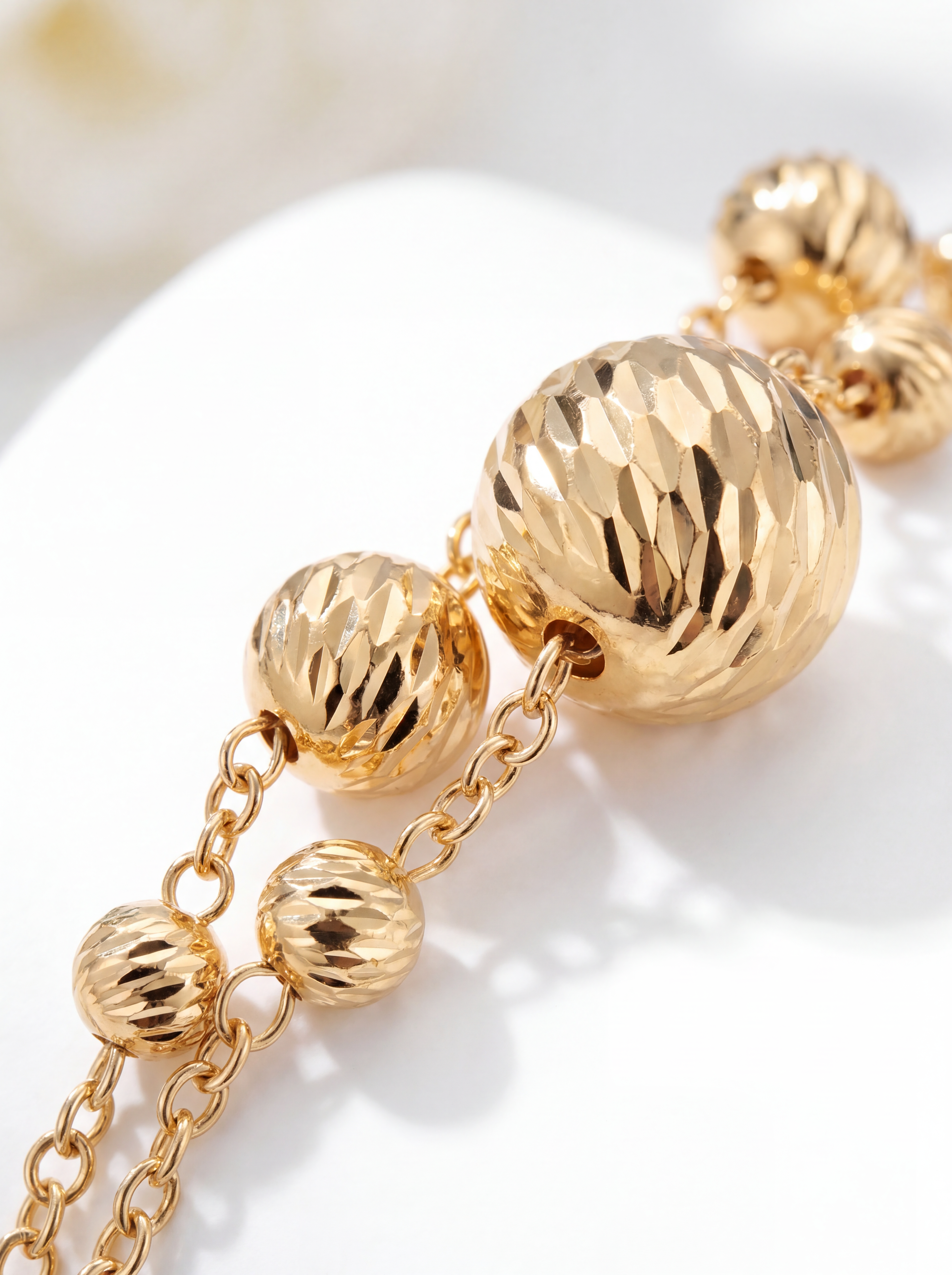 Bracciale a Sfere Diamantate Rewind Argento 925 Placcata Oro 24KT