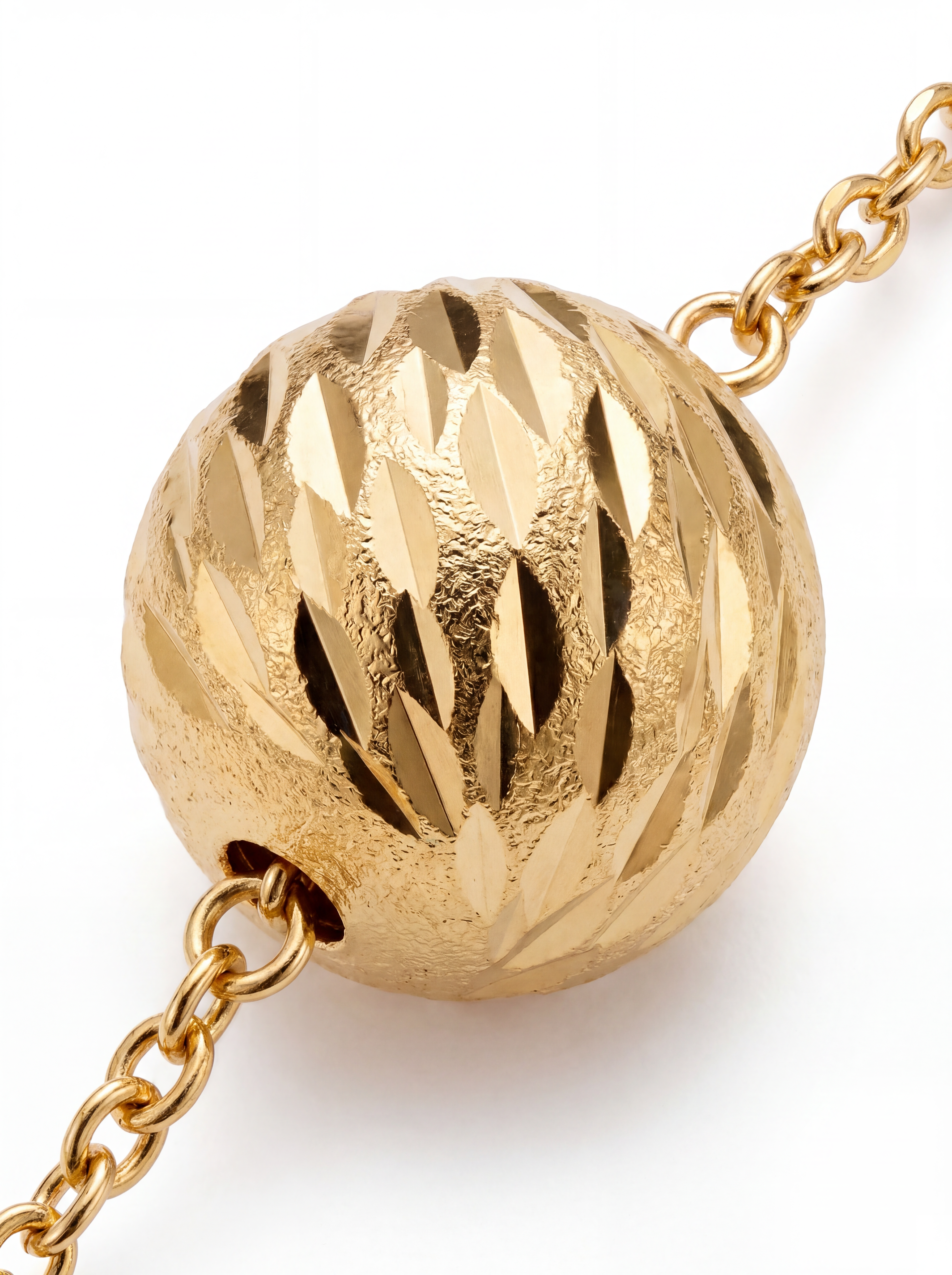 Collana Girocollo a Sfere Diamantate Rewind Argento 925 Placcata Oro 24KT
