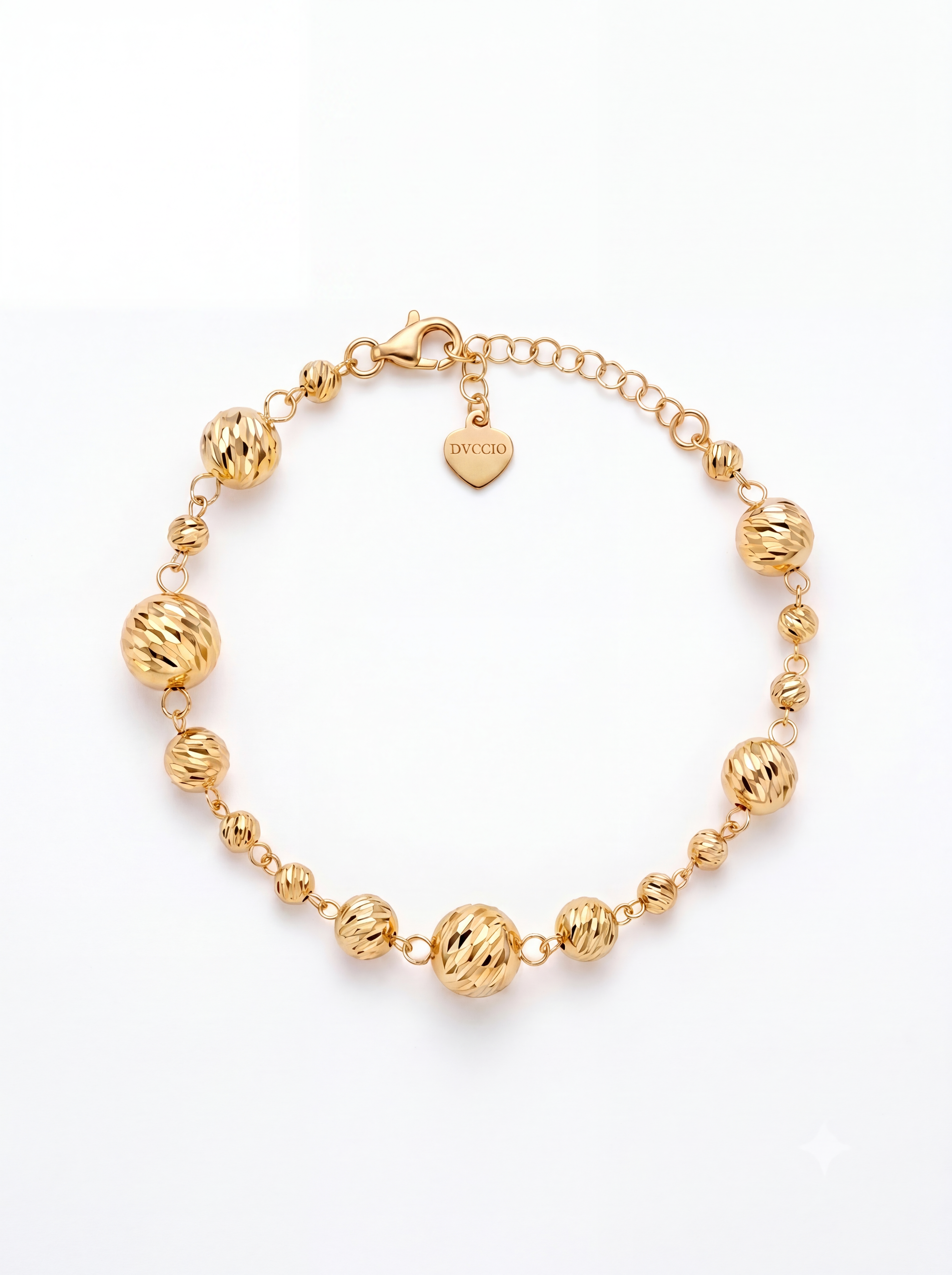 Bracciale a Sfere Diamantate Rewind Argento 925 Placcata Oro 24KT