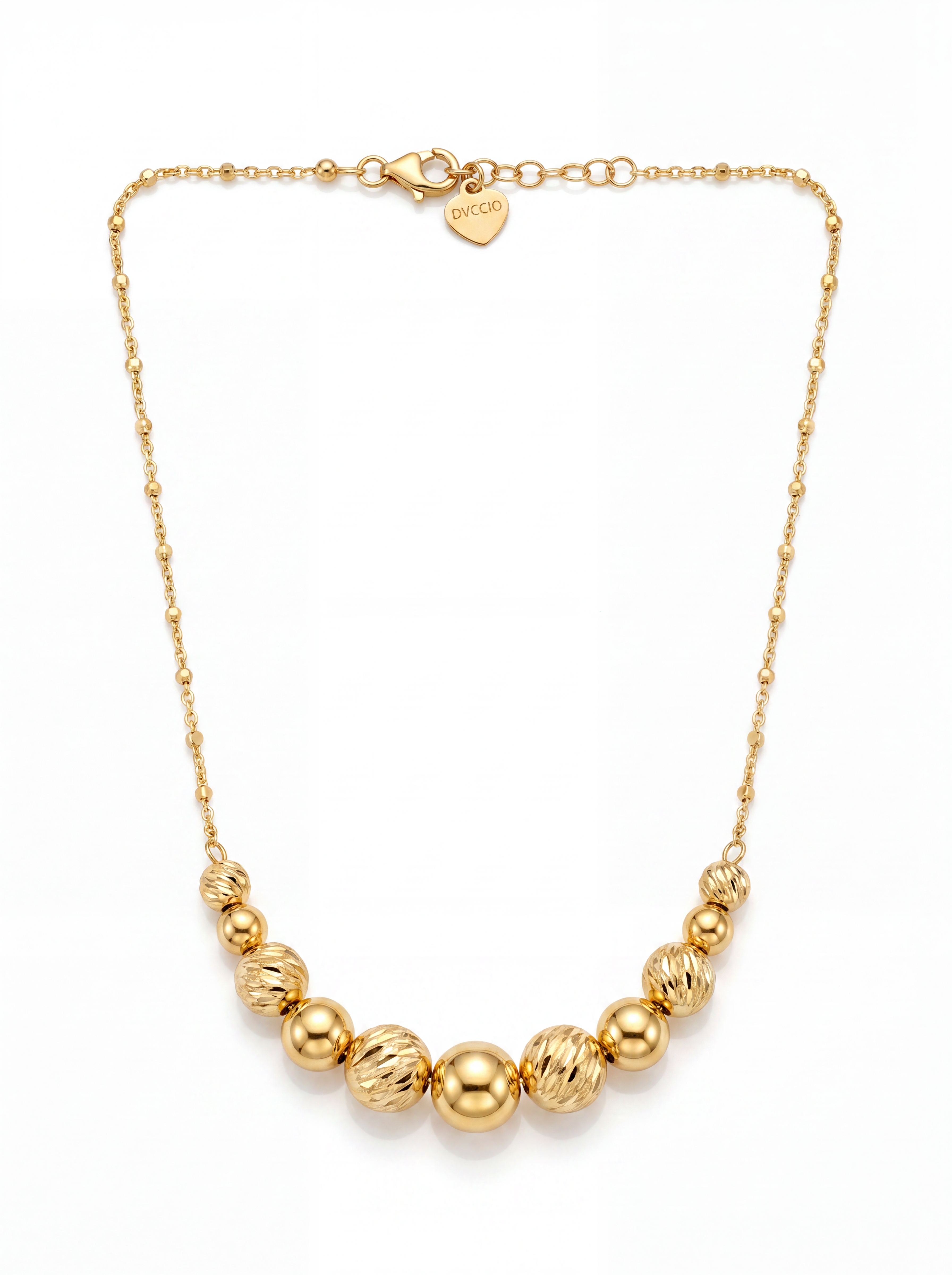 Collana a Sfere Diamantate Rewind Argento 925 Placcata Oro 24KT
