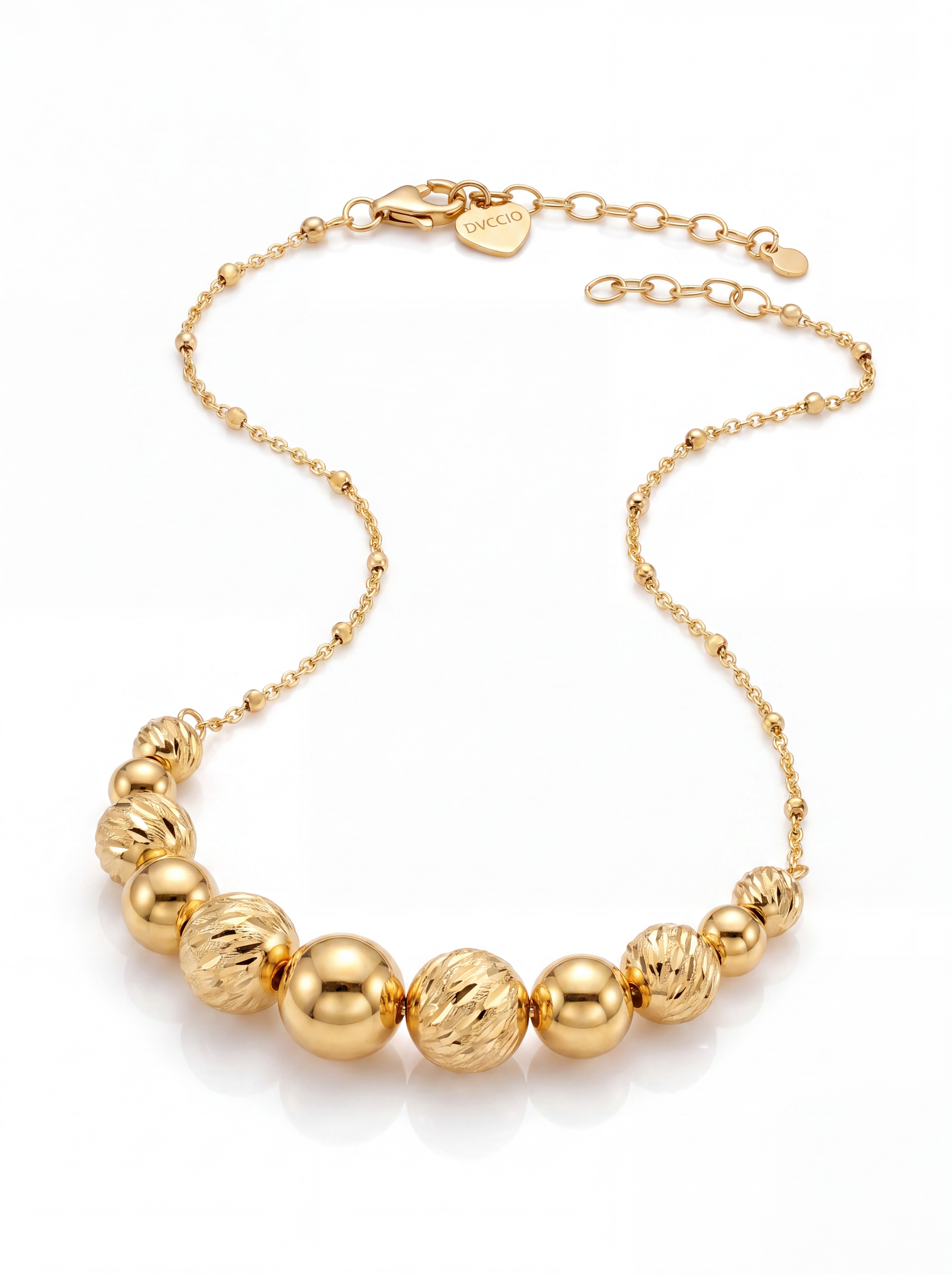 Collana a Sfere Diamantate Rewind Argento 925 Placcata Oro 24KT