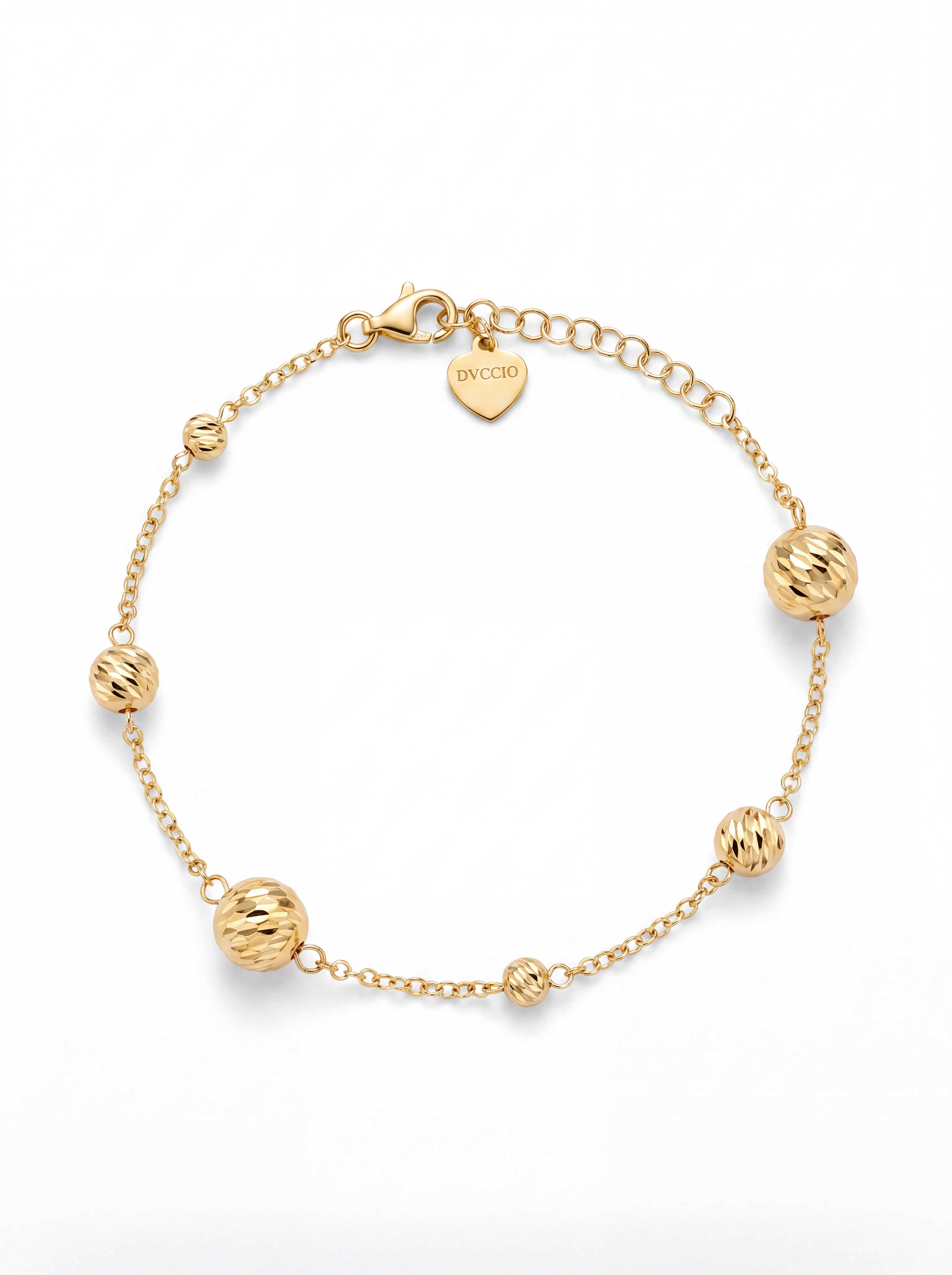 Bracciale a Sfere Diamantate Rewind Argento 925 Placcata Oro 24KT