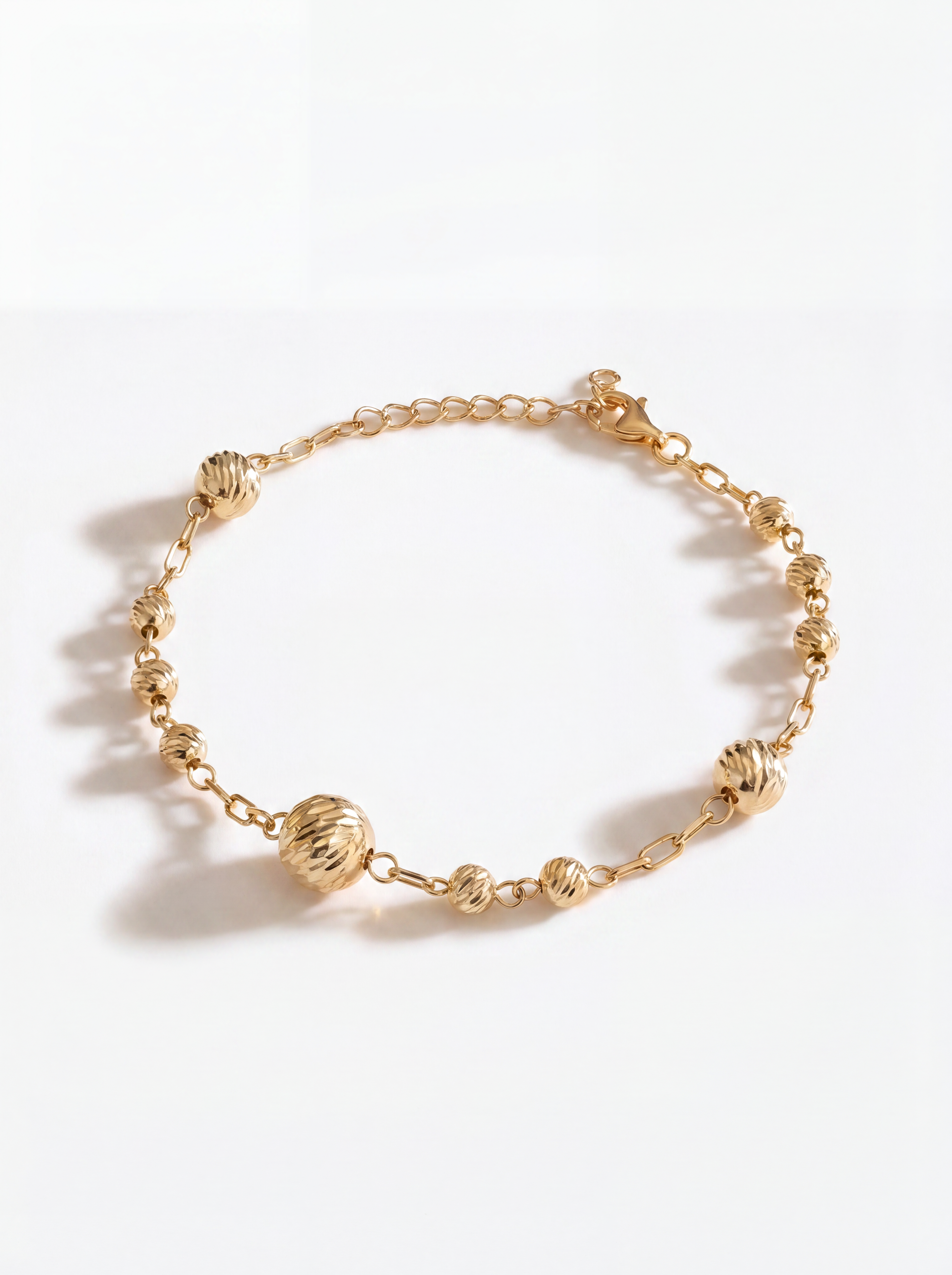 Bracciale a Sfere Diamantate Rewind Argento 925 Placcata Oro 24KT