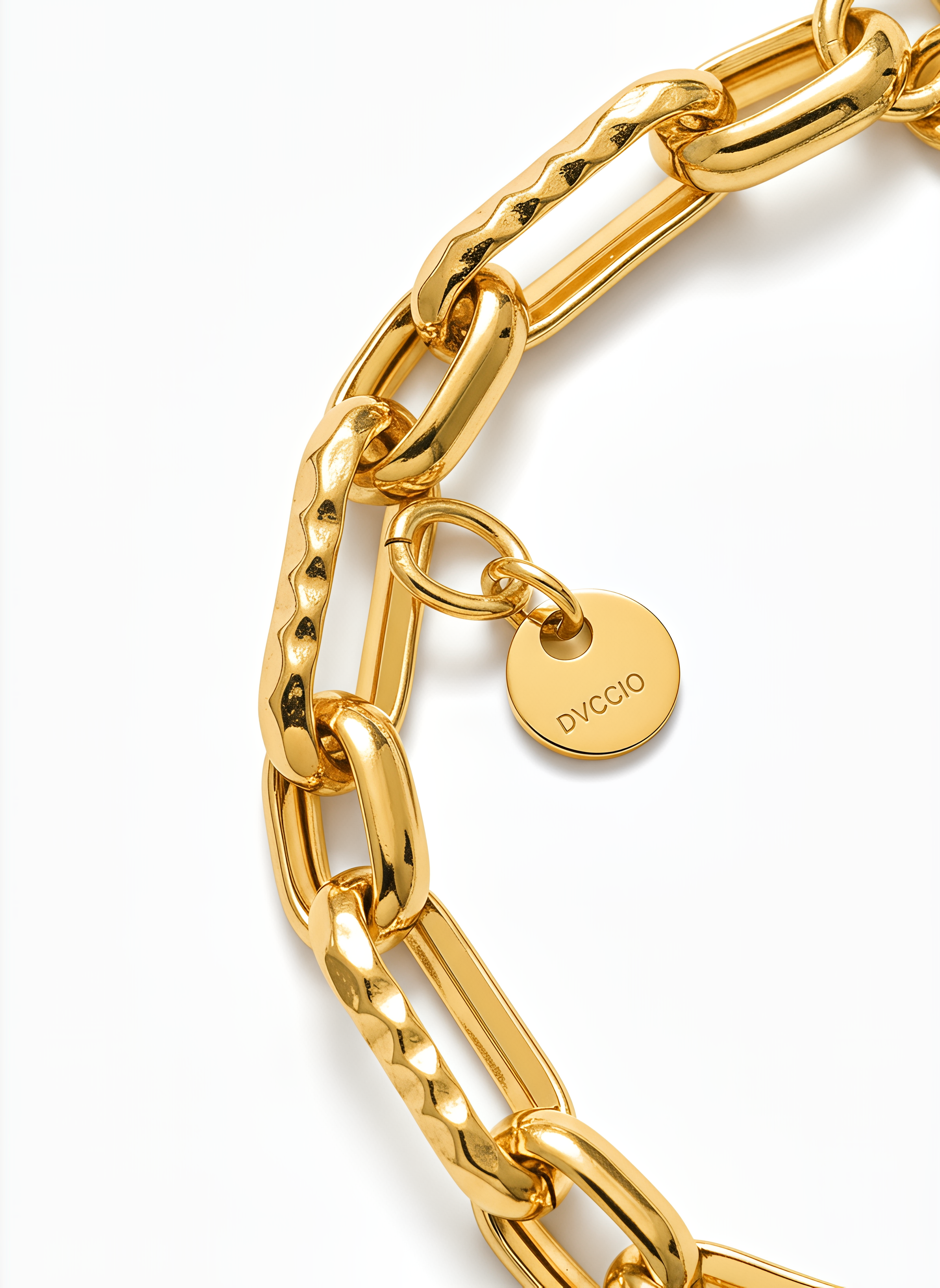 925 Silver Dubai Chain Bracelet with 24KT Gold Plated