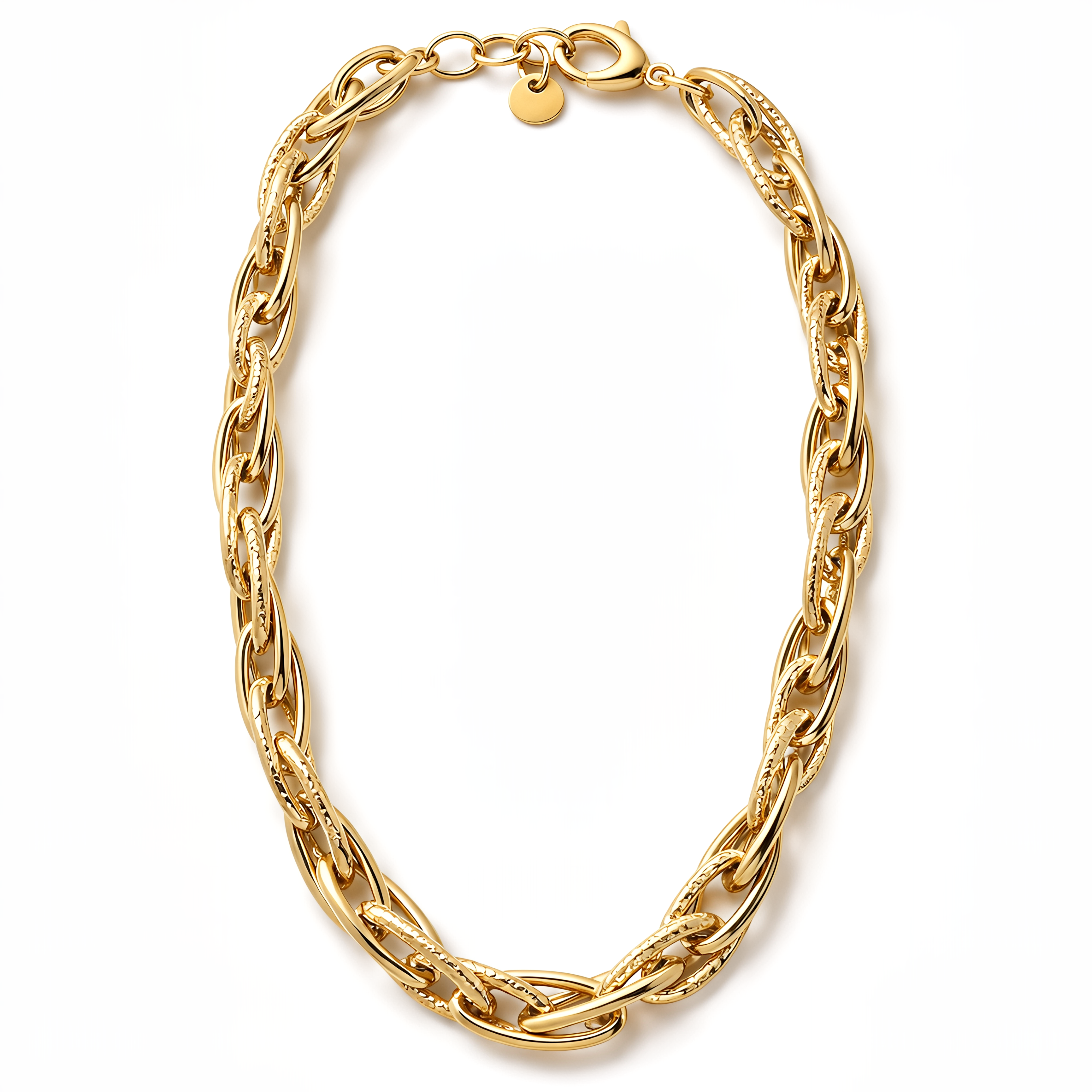 Collana a Catena DVCCIO in Argento 925 Laminato Oro 24KT