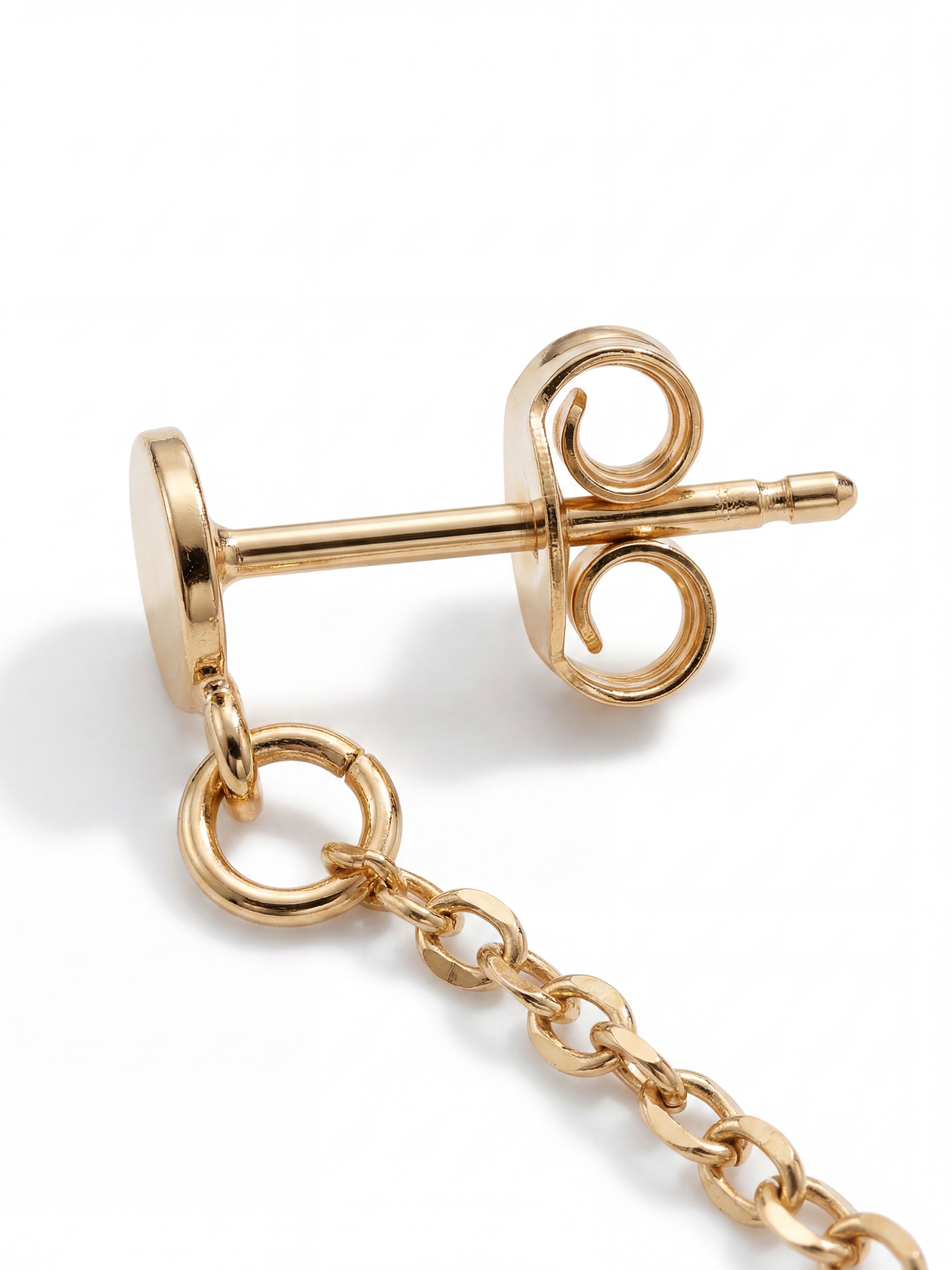Orecchini a Sfere Diamantate Rewind Argento 925 Placcata Oro 24KT