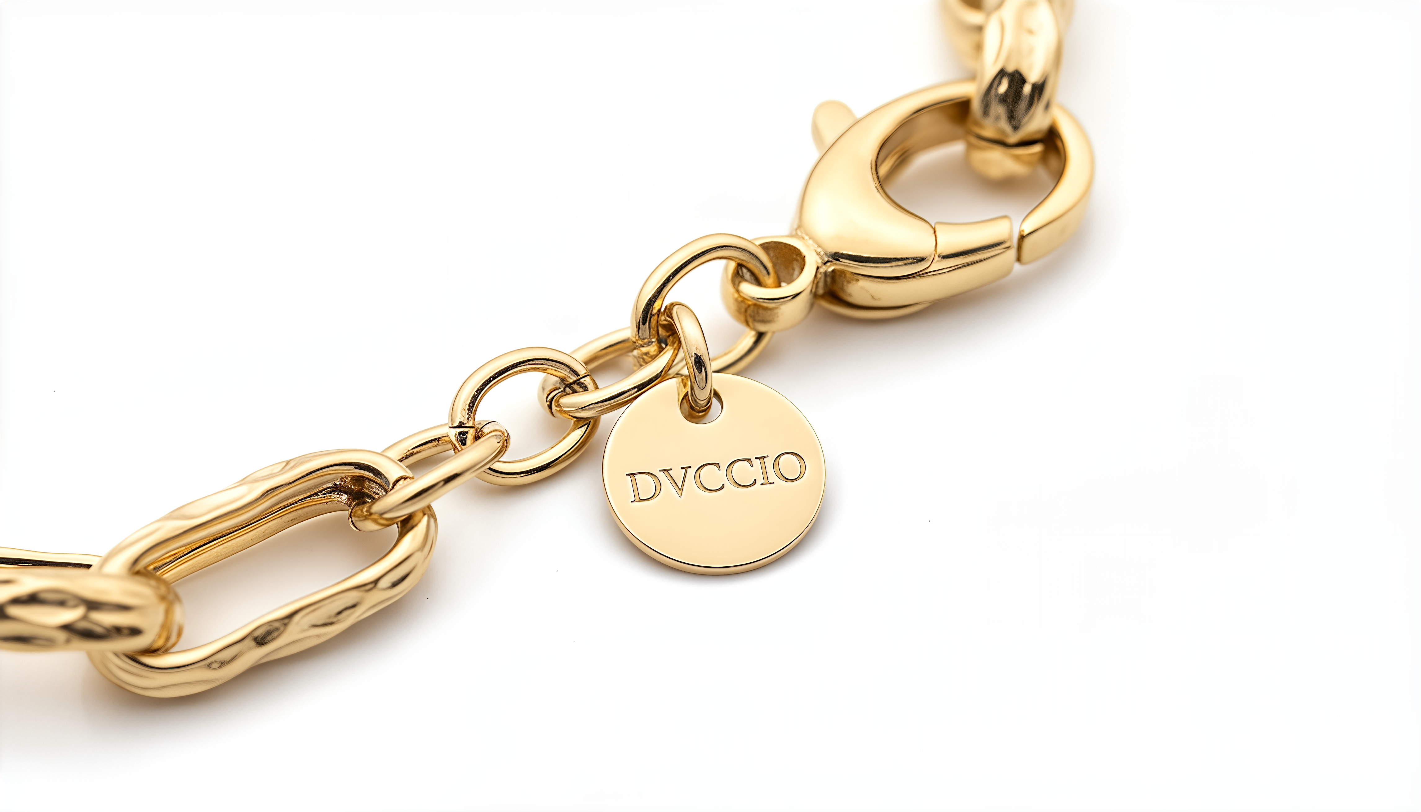 Bracciale a Catena DVCCIO in Argento 925 Laminato in Oro 24KT