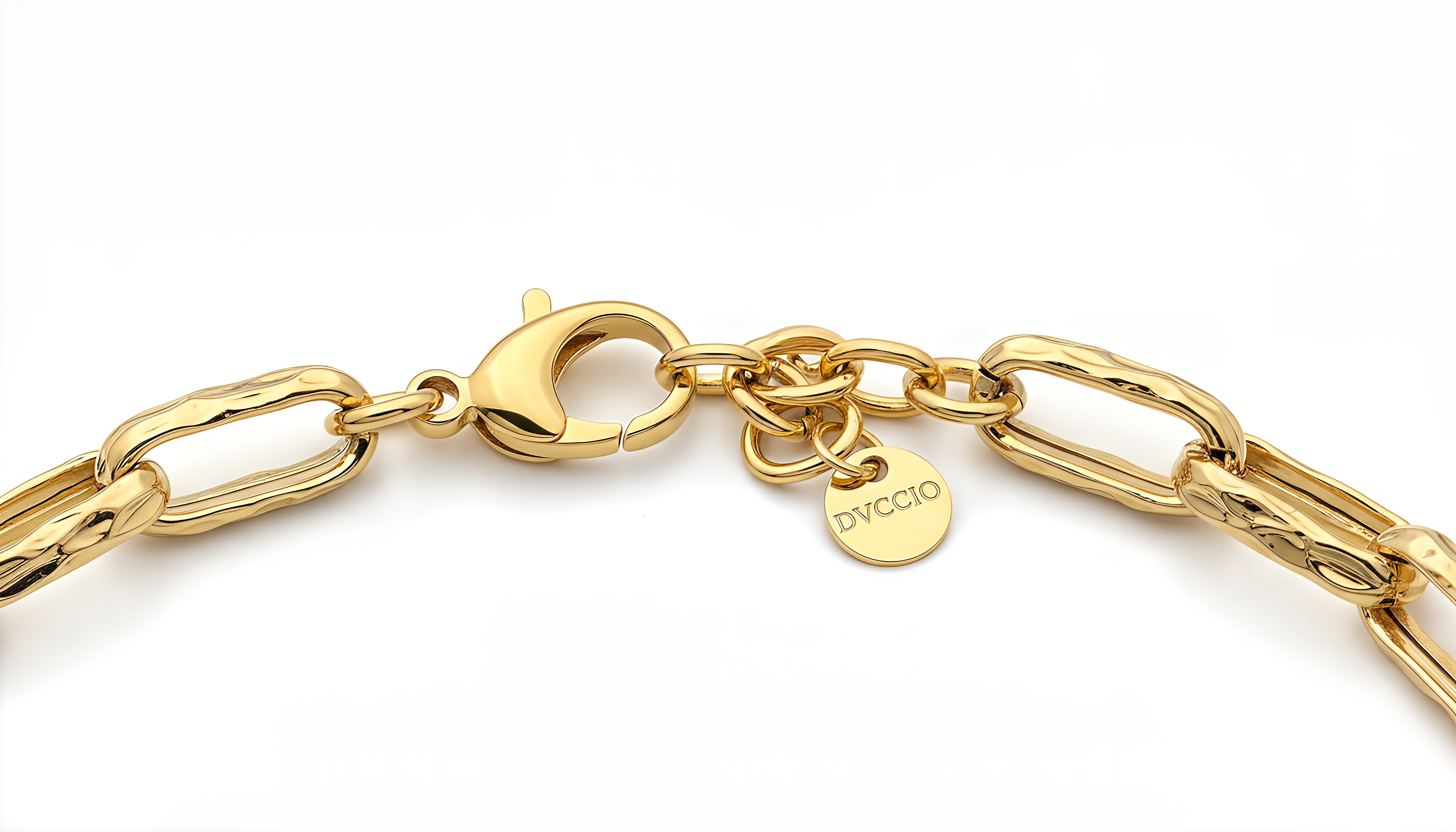 Collana a Catena DVCCIO in Argento 925 Laminato Oro 24KT