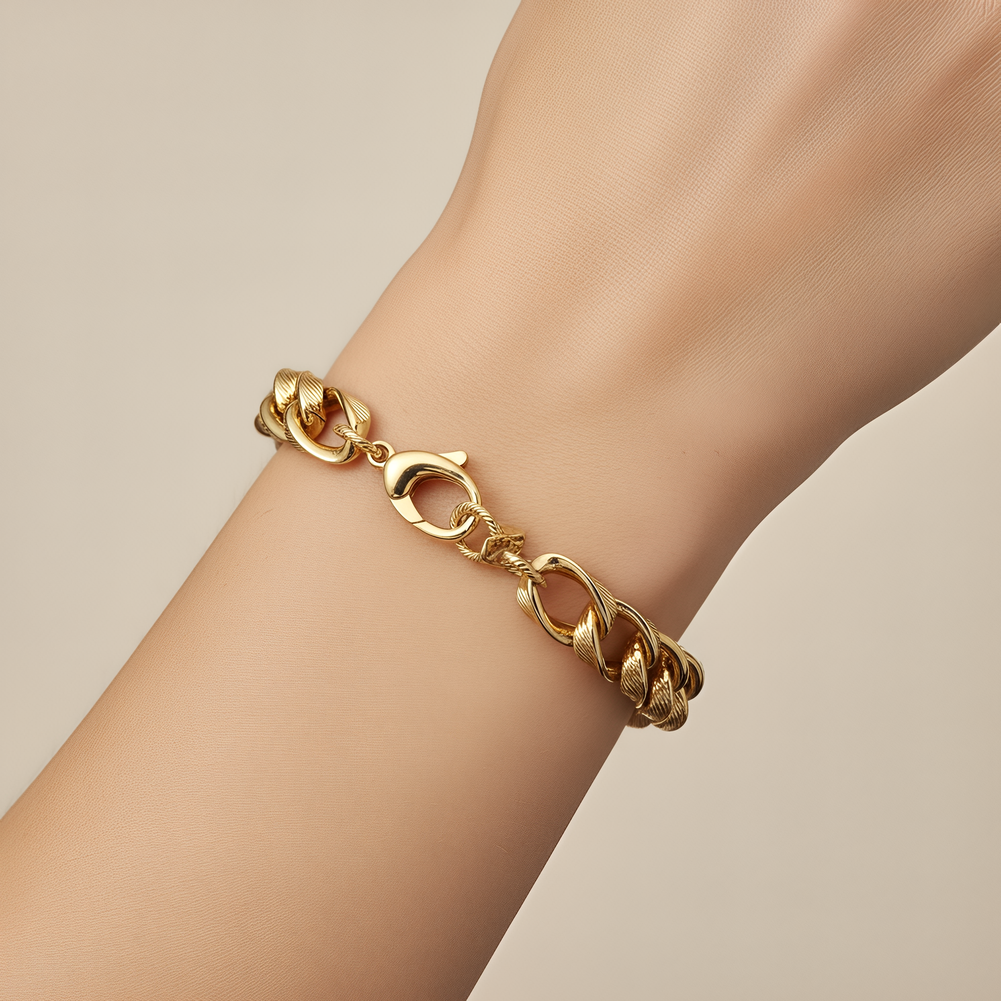 Dubai Bracelet 925 Silver Plated 24KT Gold