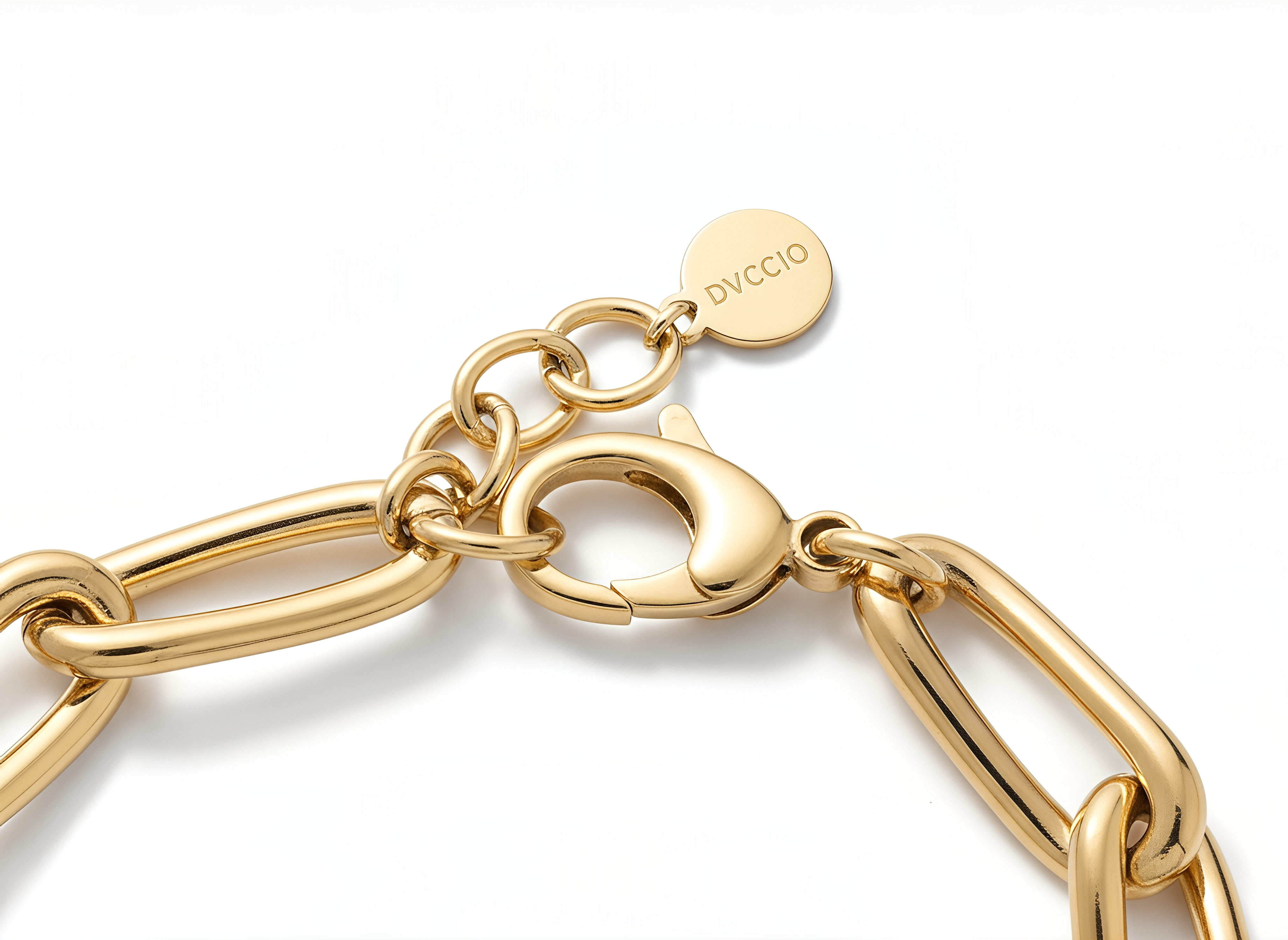 24KT Gold Plated 925 Silver Dubai Oval Chain Bracelet