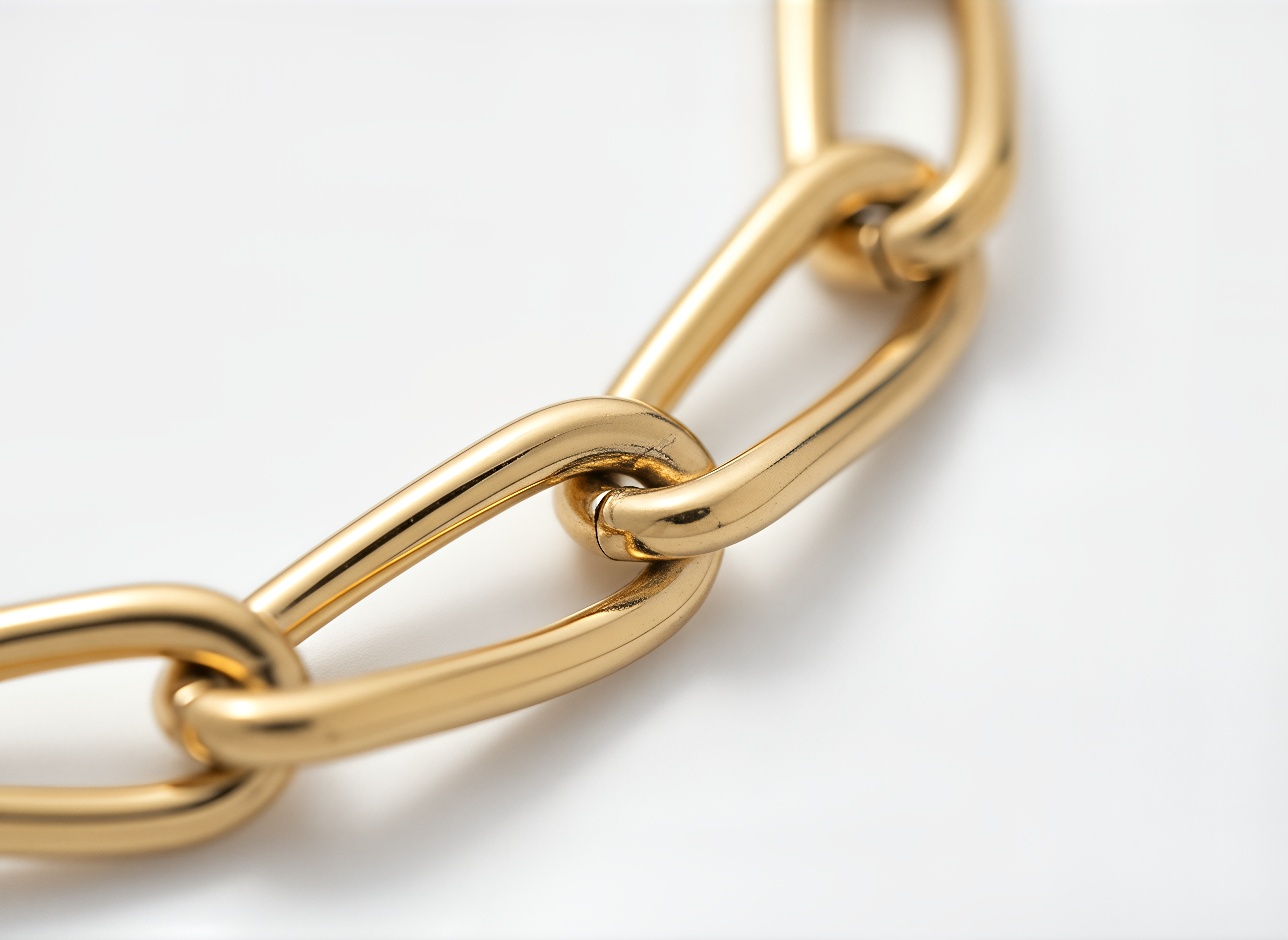 Bracciale Catena Ovale in Argento 925 Laminato Oro 24KT