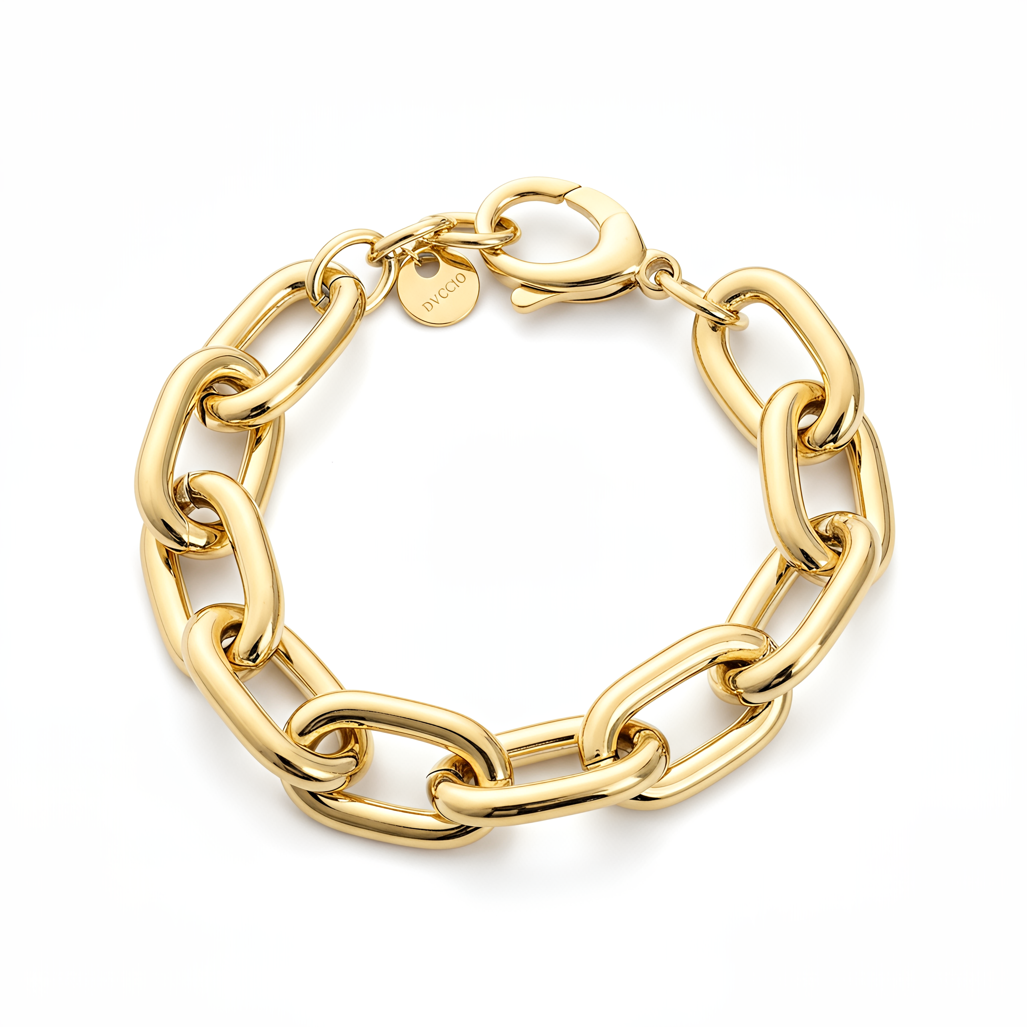 925 Silver Dubai Chain Bracelet with 24KT Gold Plated