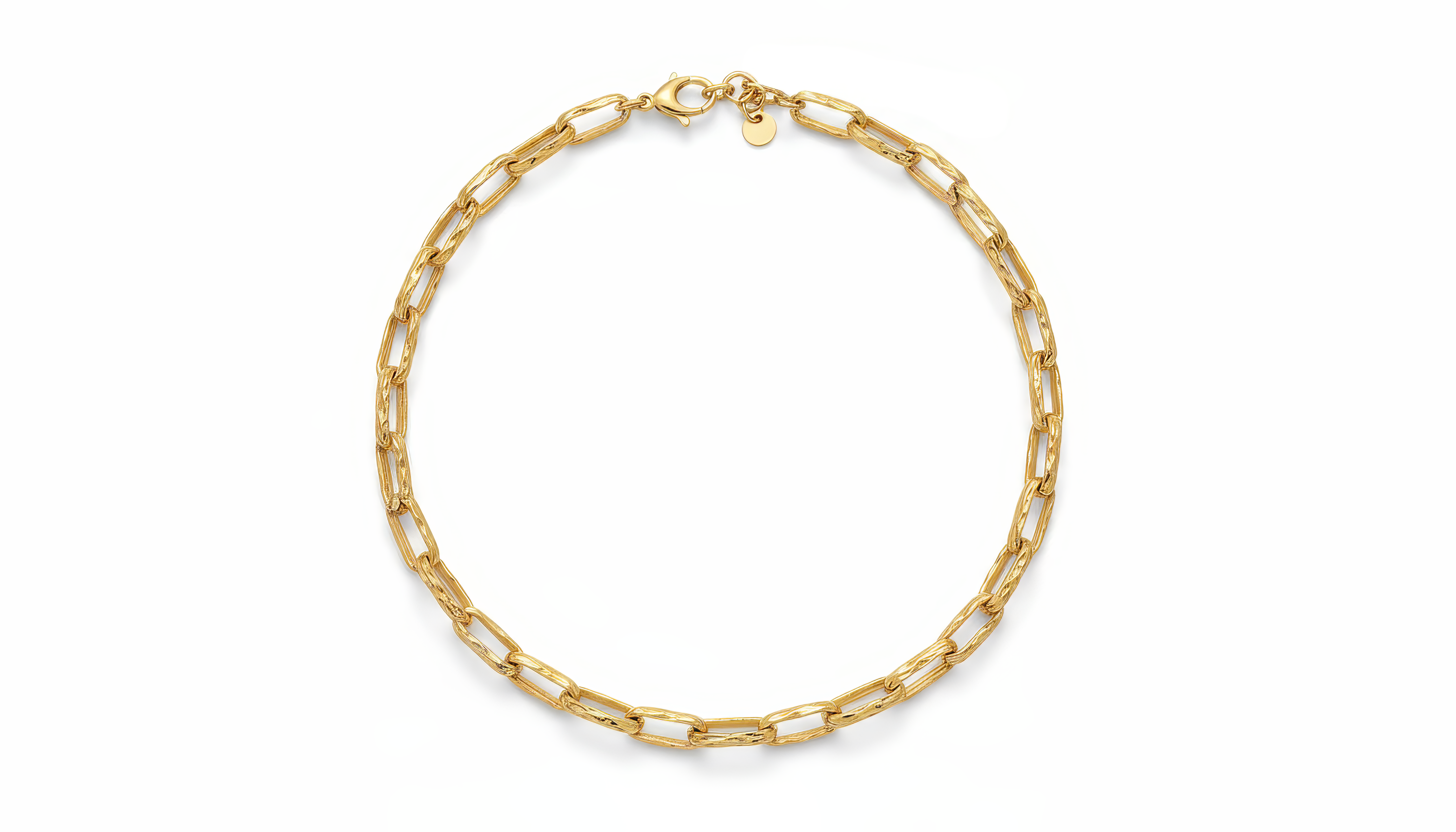 Collana a Catena DVCCIO in Argento 925 Laminato Oro 24KT