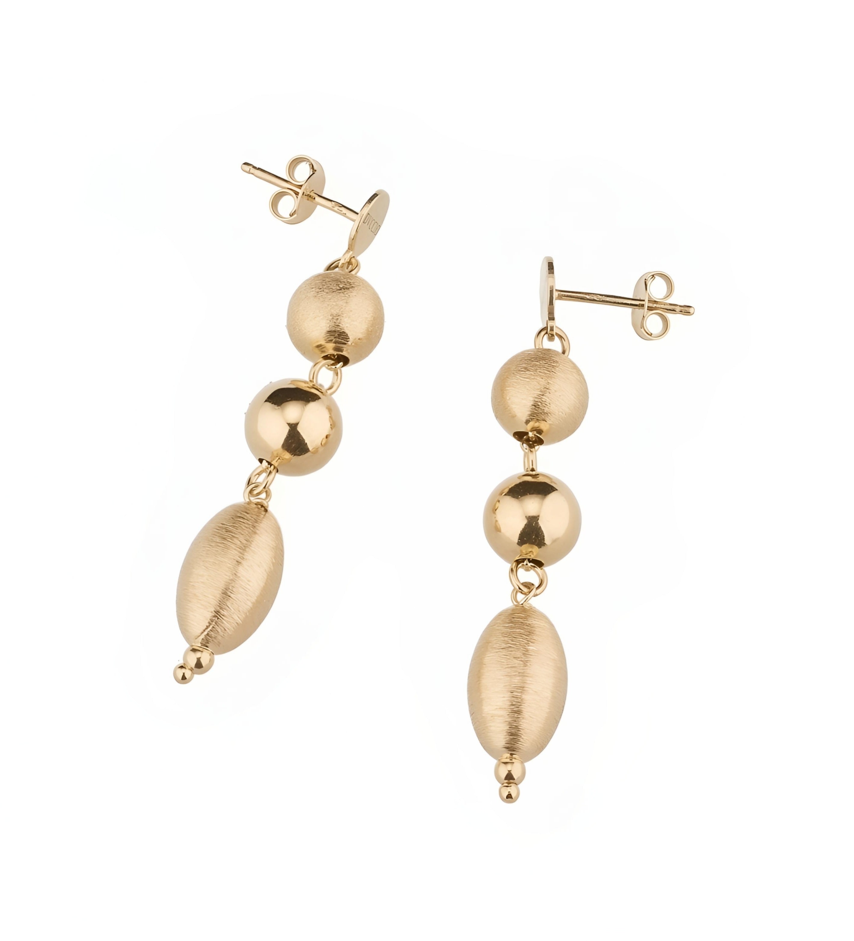SABA Earrings in 925 Silver Laminated with 24KT Gold and Pendant