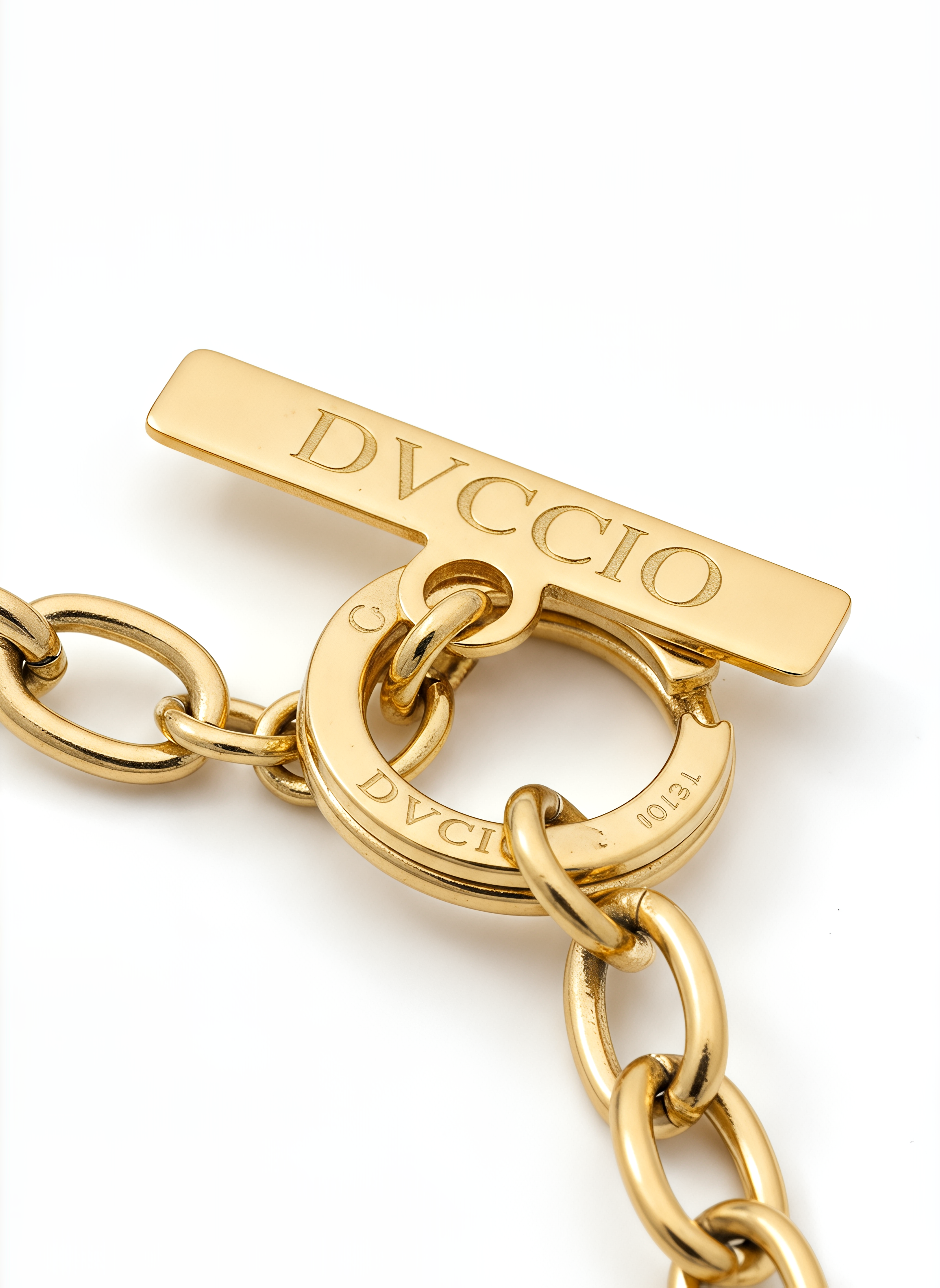 Bracciale a Catena Rolò con Charm Quadrifoglio e Cornetto Frida Argento 925 Placcata Oro 24KT