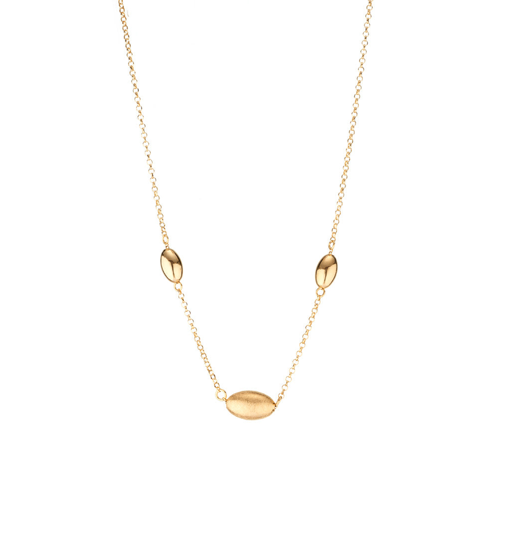 925 silver choker with satin-finished central olivine and polished sides