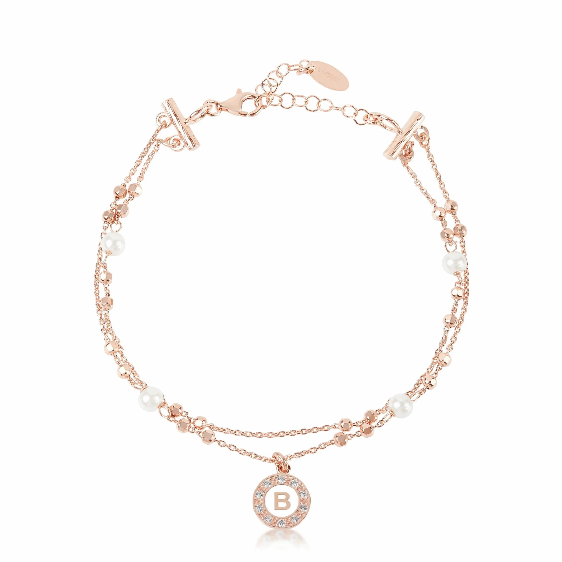 Bracciale kelly Lux a 2 fili in argento con perle