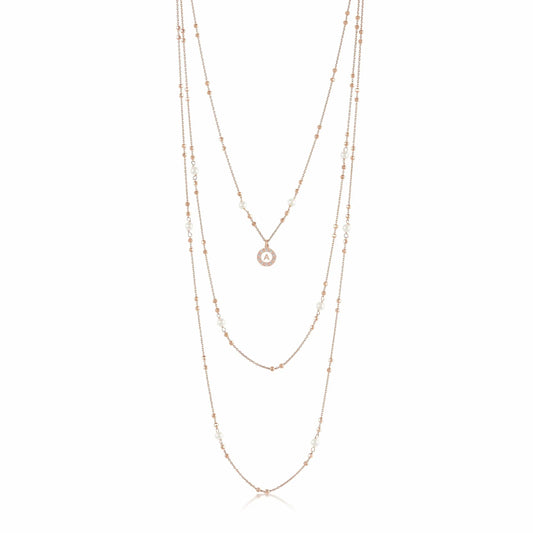 Collana Kelly Lux a 3 fili in argento con perle