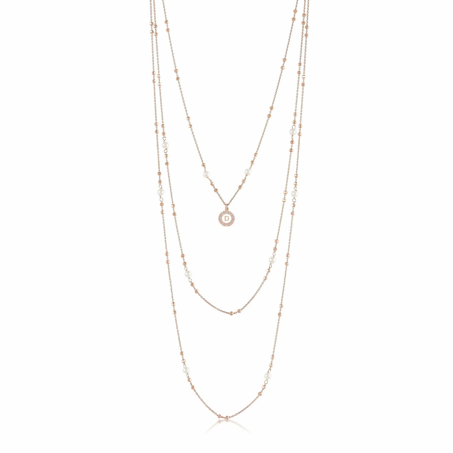 Collana Kelly Lux a 3 fili in argento con perle