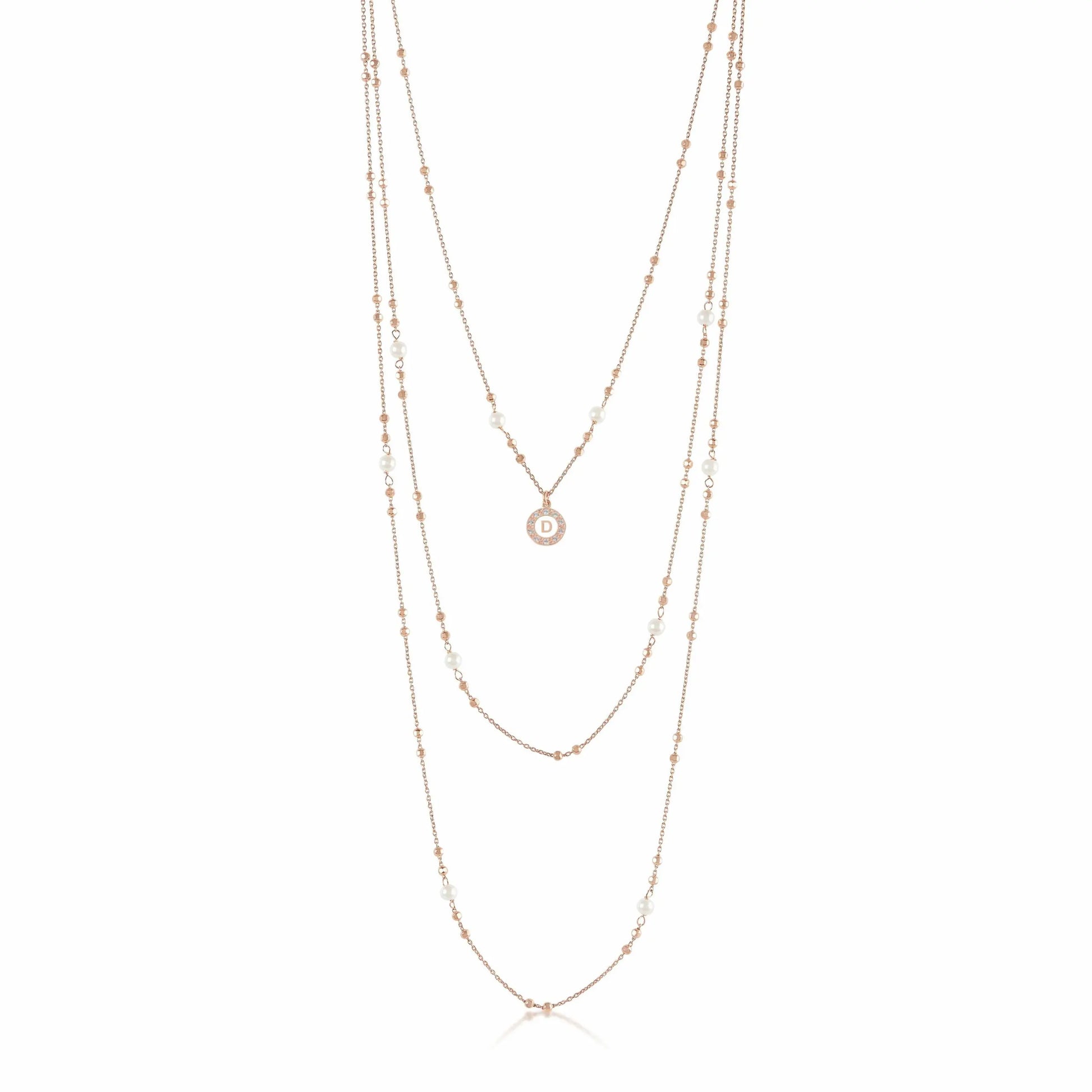 Collana Kelly Lux a 3 fili in argento con perle