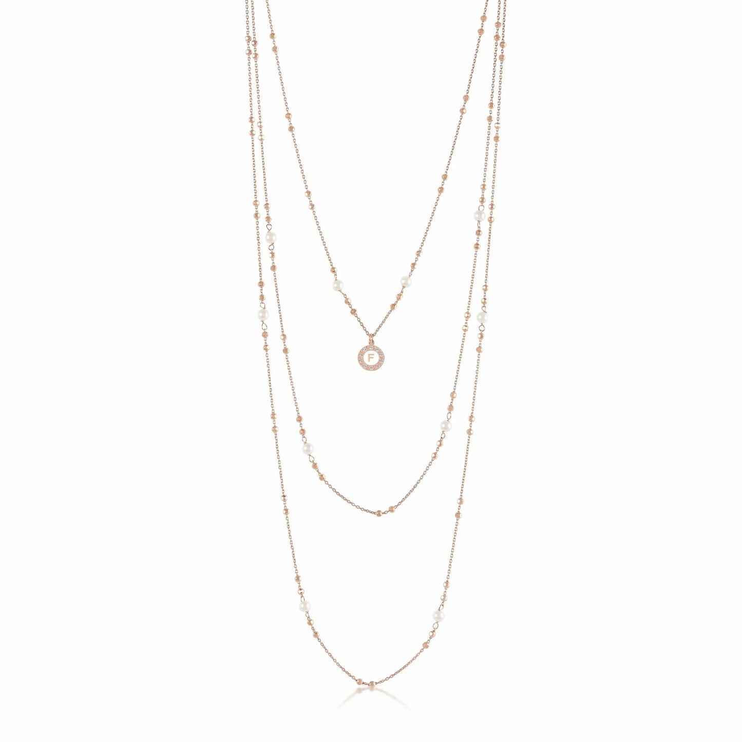 Collana Kelly Lux a 3 fili in argento con perle