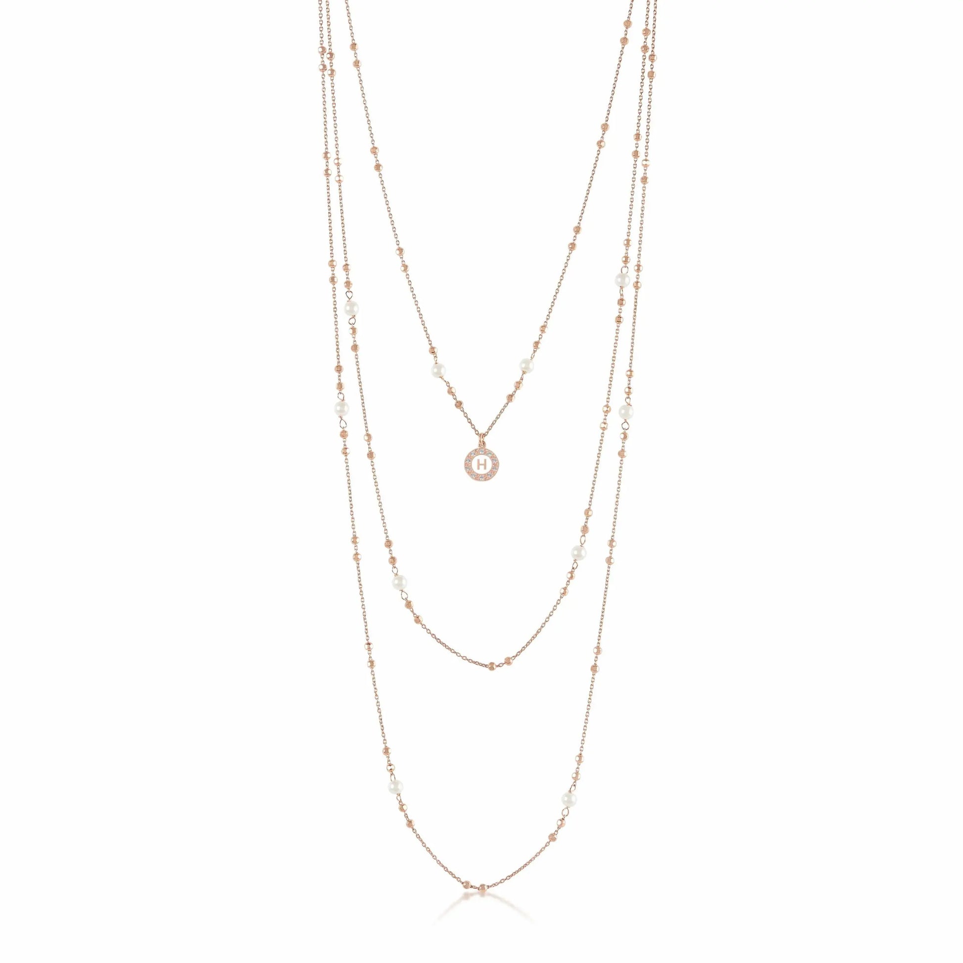 Collana Kelly Lux a 3 fili in argento con perle