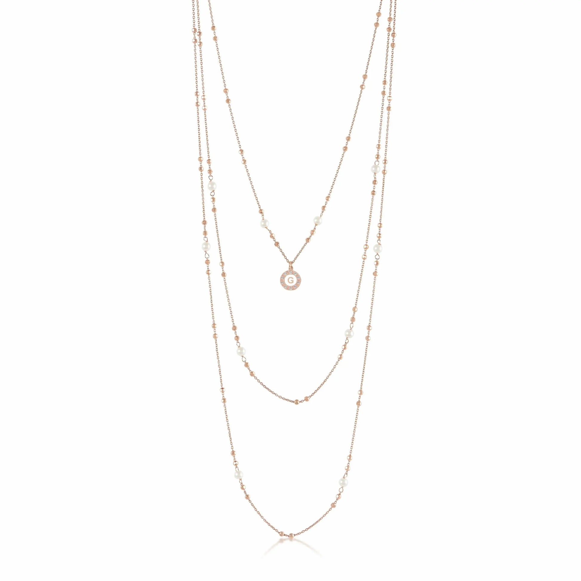 Collana Kelly Lux a 3 fili in argento con perle