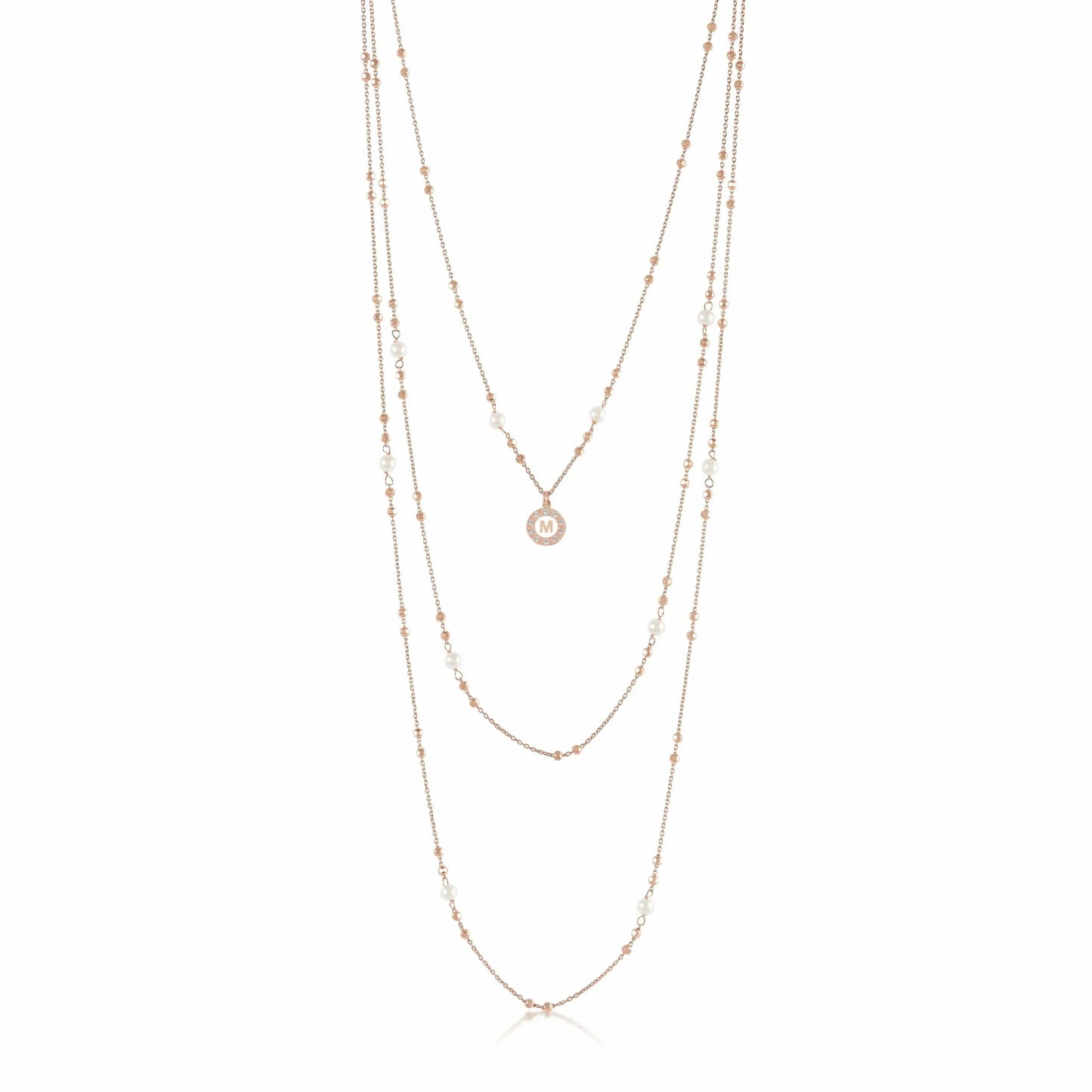 Collana Kelly Lux a 3 fili in argento con perle