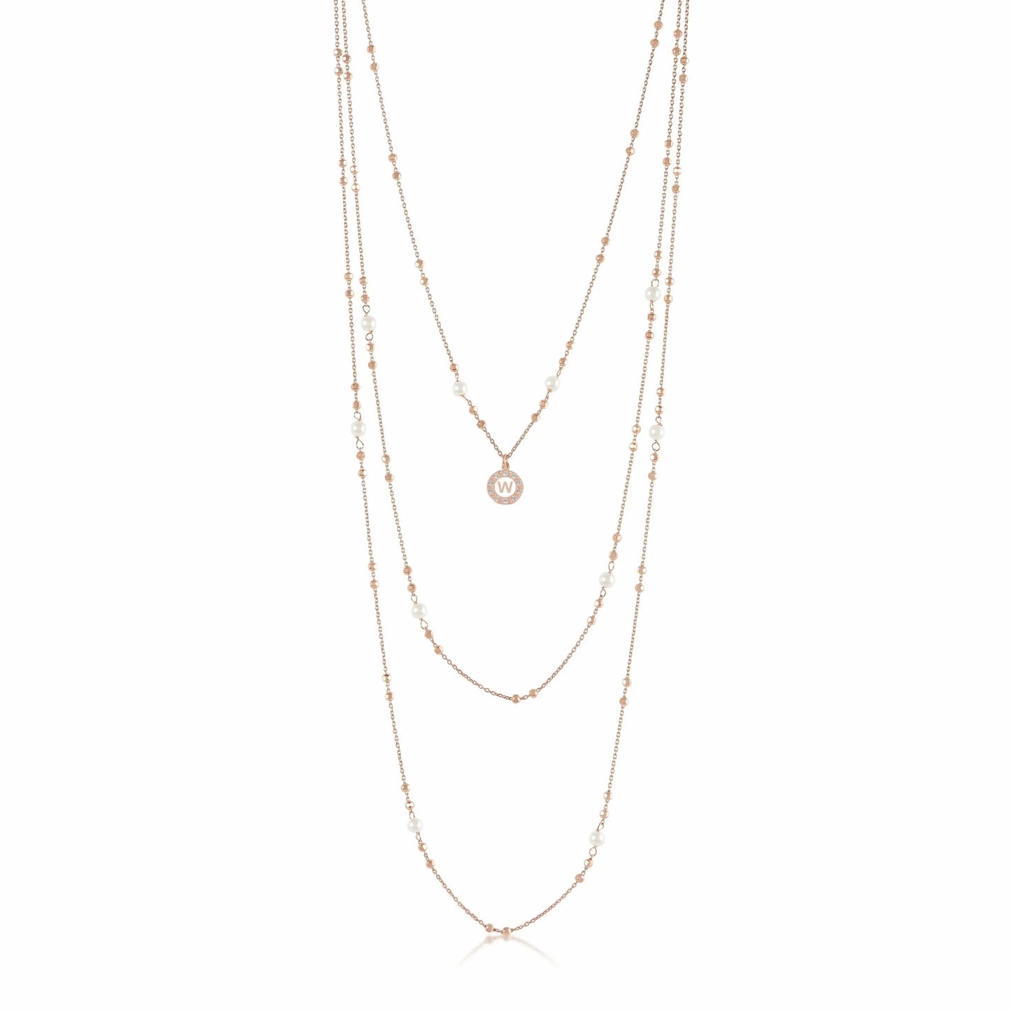 Collana Kelly Lux a 3 fili in argento con perle