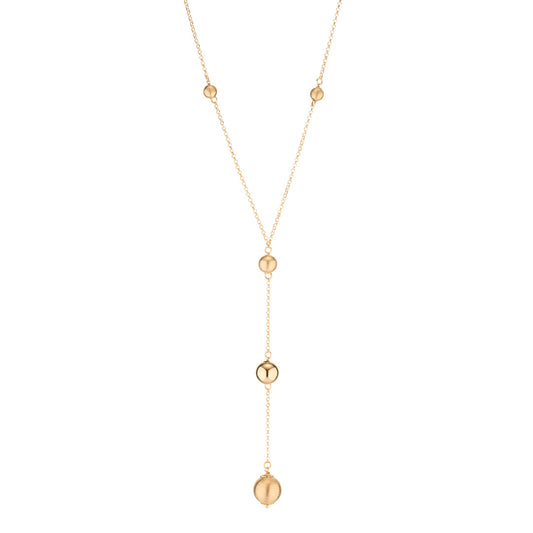 Collana SABA in argento925  a catena pendente con sfere setate  con  placcatura a spessore in oro 24kt